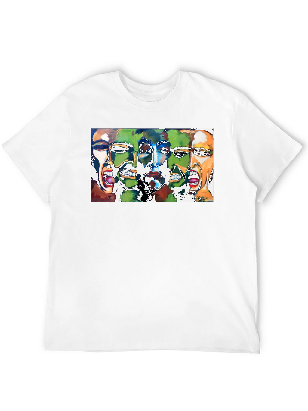 Expressive Faces Graphic Tee - Black Unisex T-Shirt