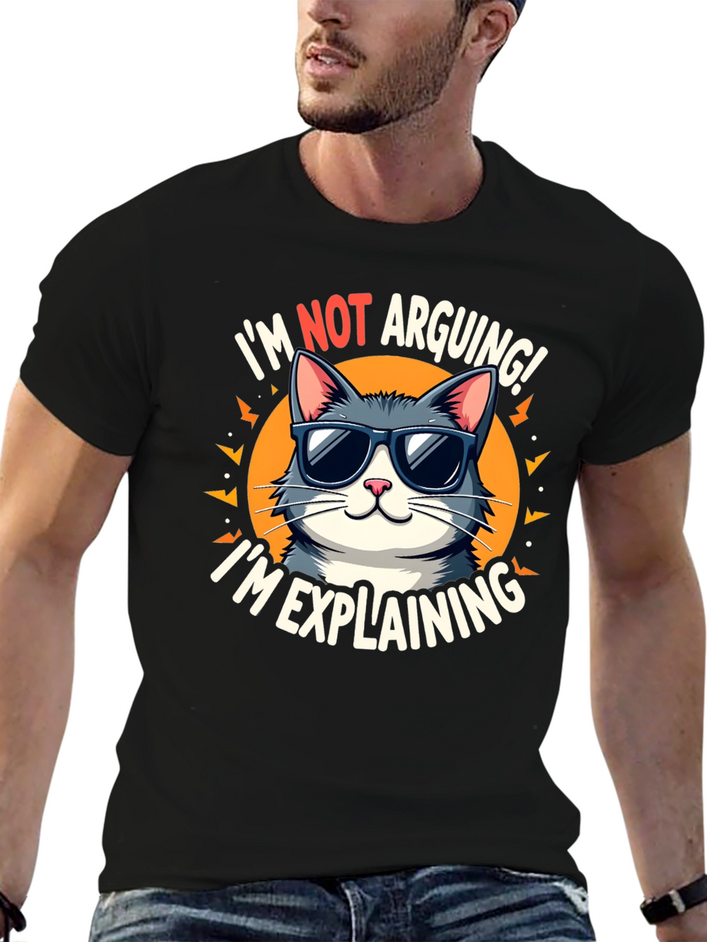 Im Not Arguing Im Explaining Cat Graphic T-Shirt
