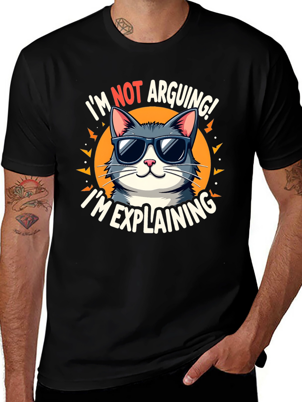 Im Not Arguing Im Explaining Cat Graphic T-Shirt