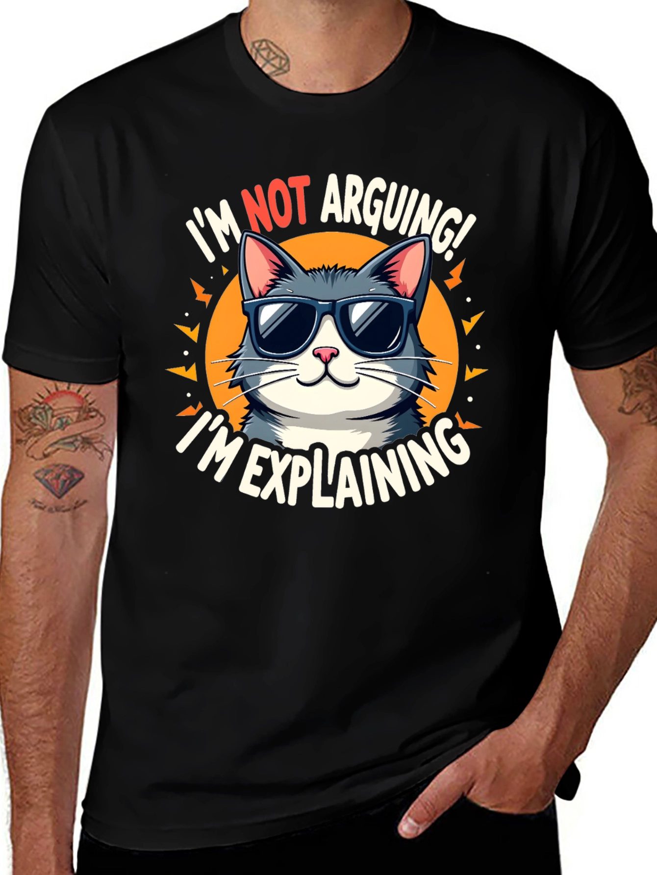 Im Not Arguing Im Explaining Cat Graphic T-Shirt