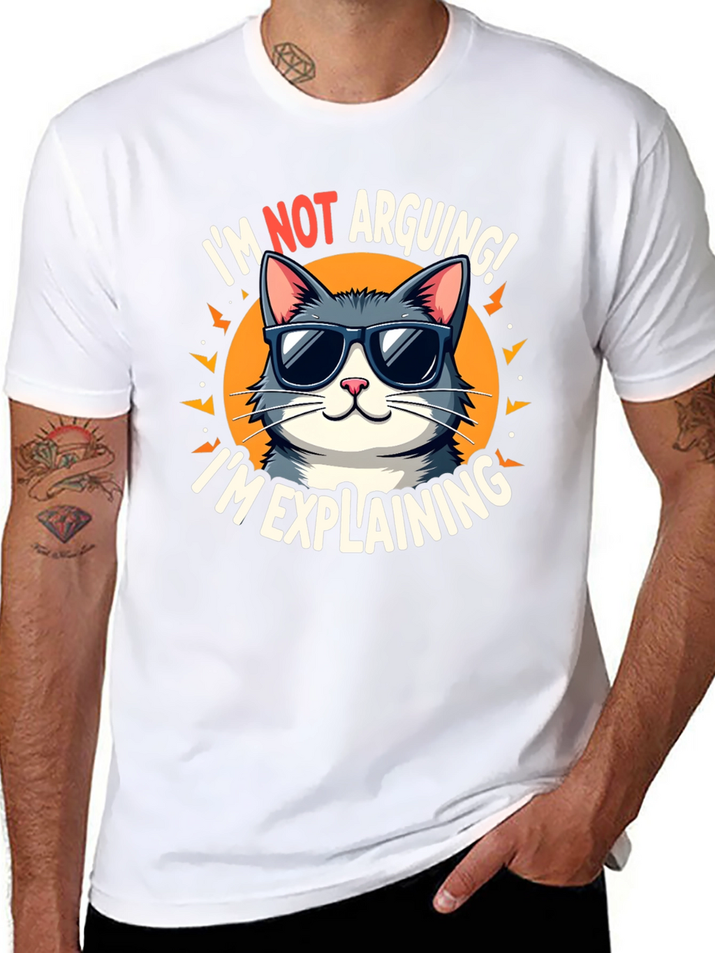 Im Not Arguing Im Explaining Cat Graphic T-Shirt