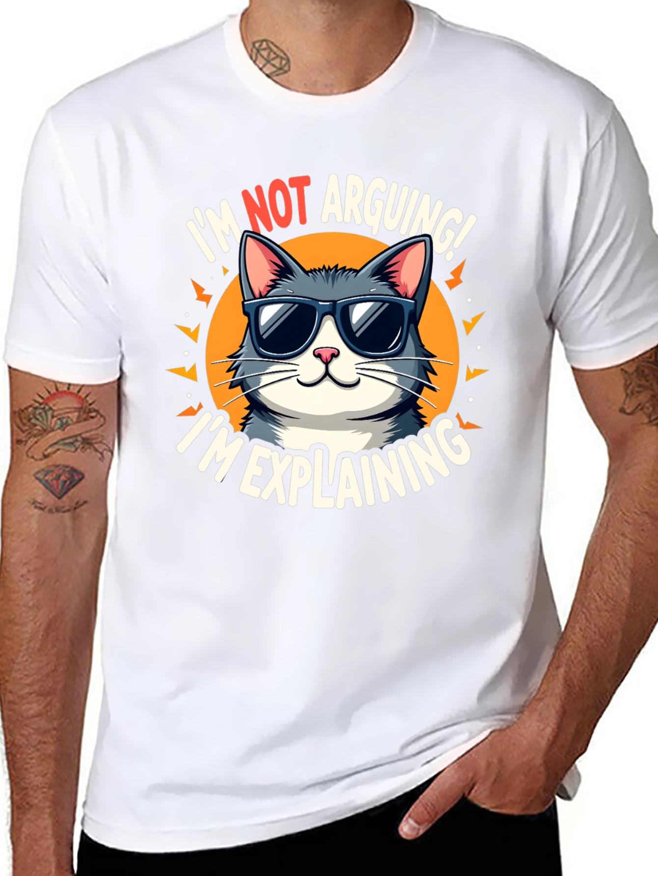 Im Not Arguing Im Explaining Cat Graphic T-Shirt