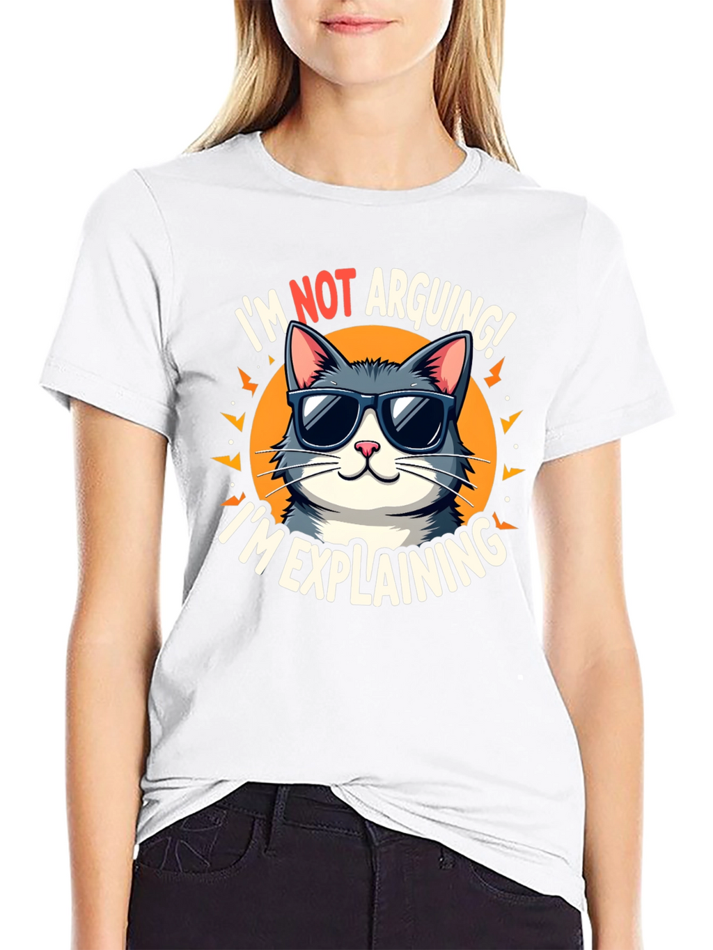 Im Not Arguing Im Explaining Cat Graphic T-Shirt