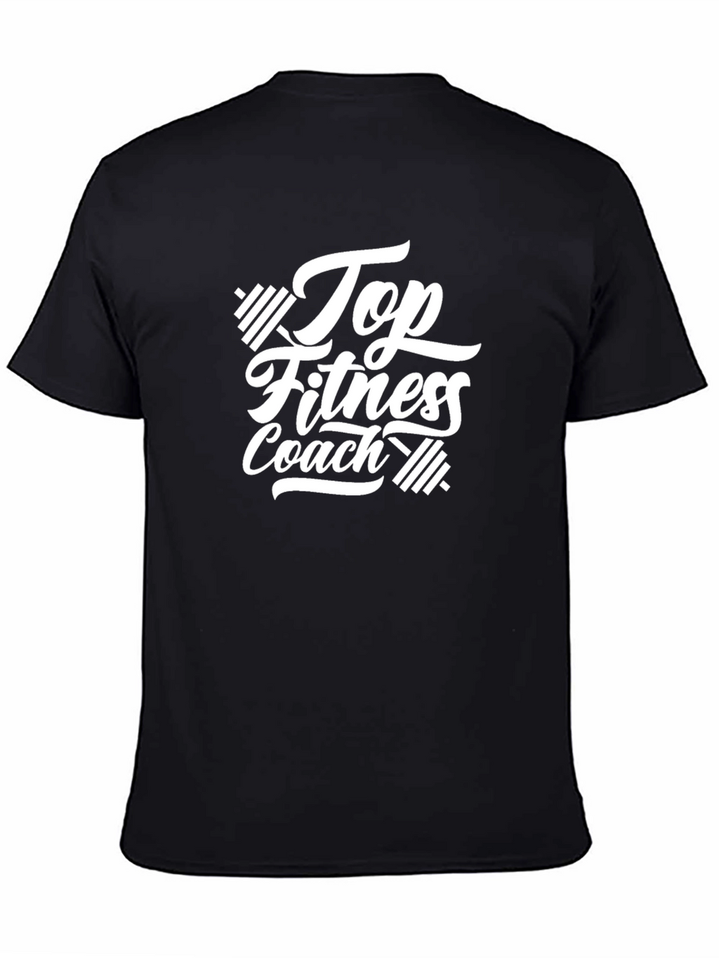 Top Fitness Coach Black Graphic T-Shirt