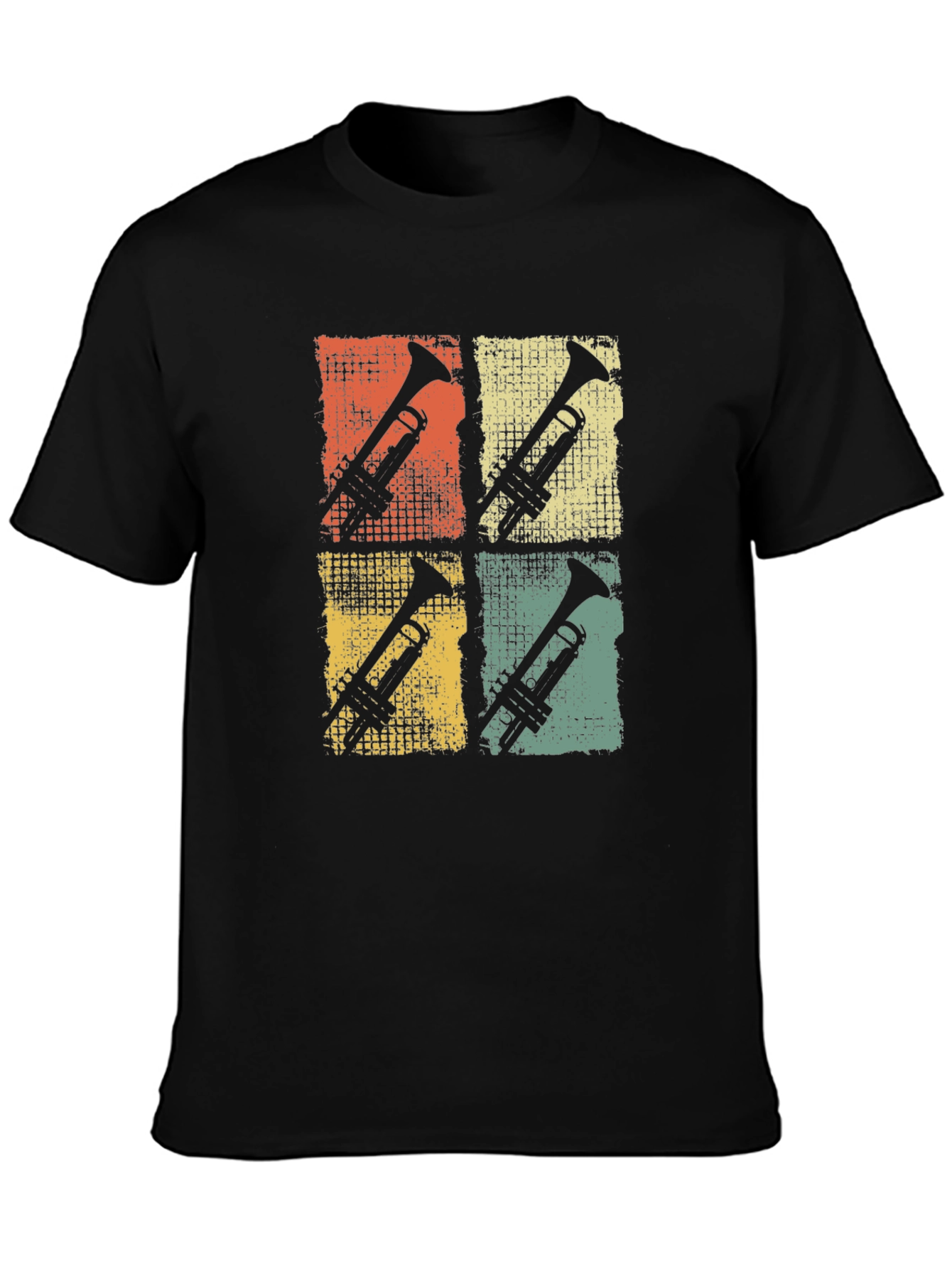 Vintage Trumpet Black T-Shirt