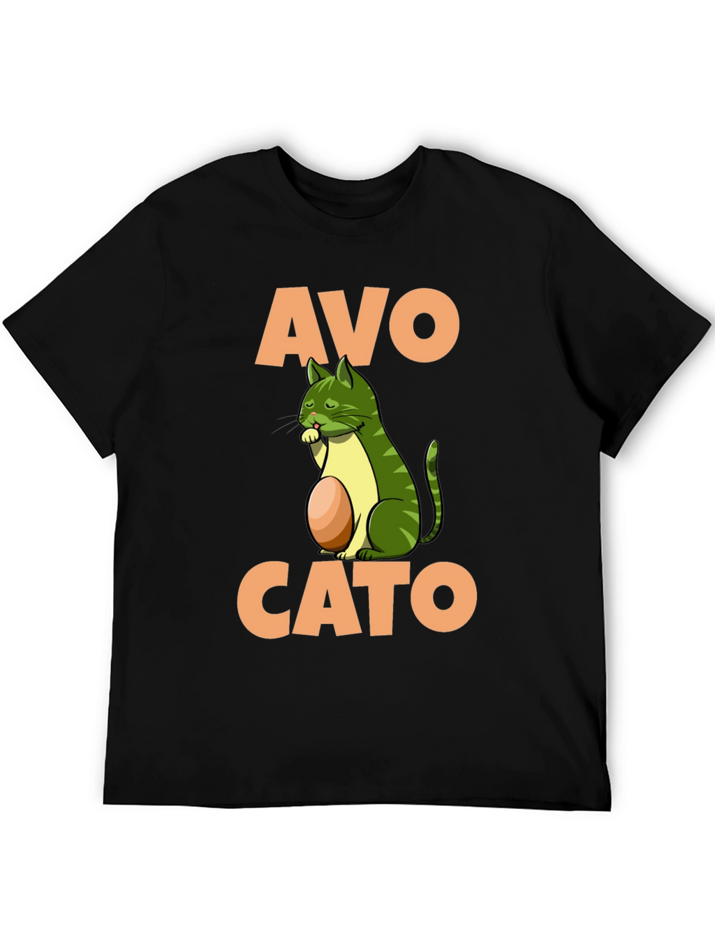 Avo Cato T-Shirt - Avocado Cat Pun Tee