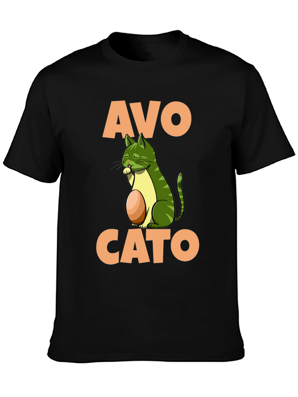Avo Cato T-Shirt - Avocado Cat Pun Tee