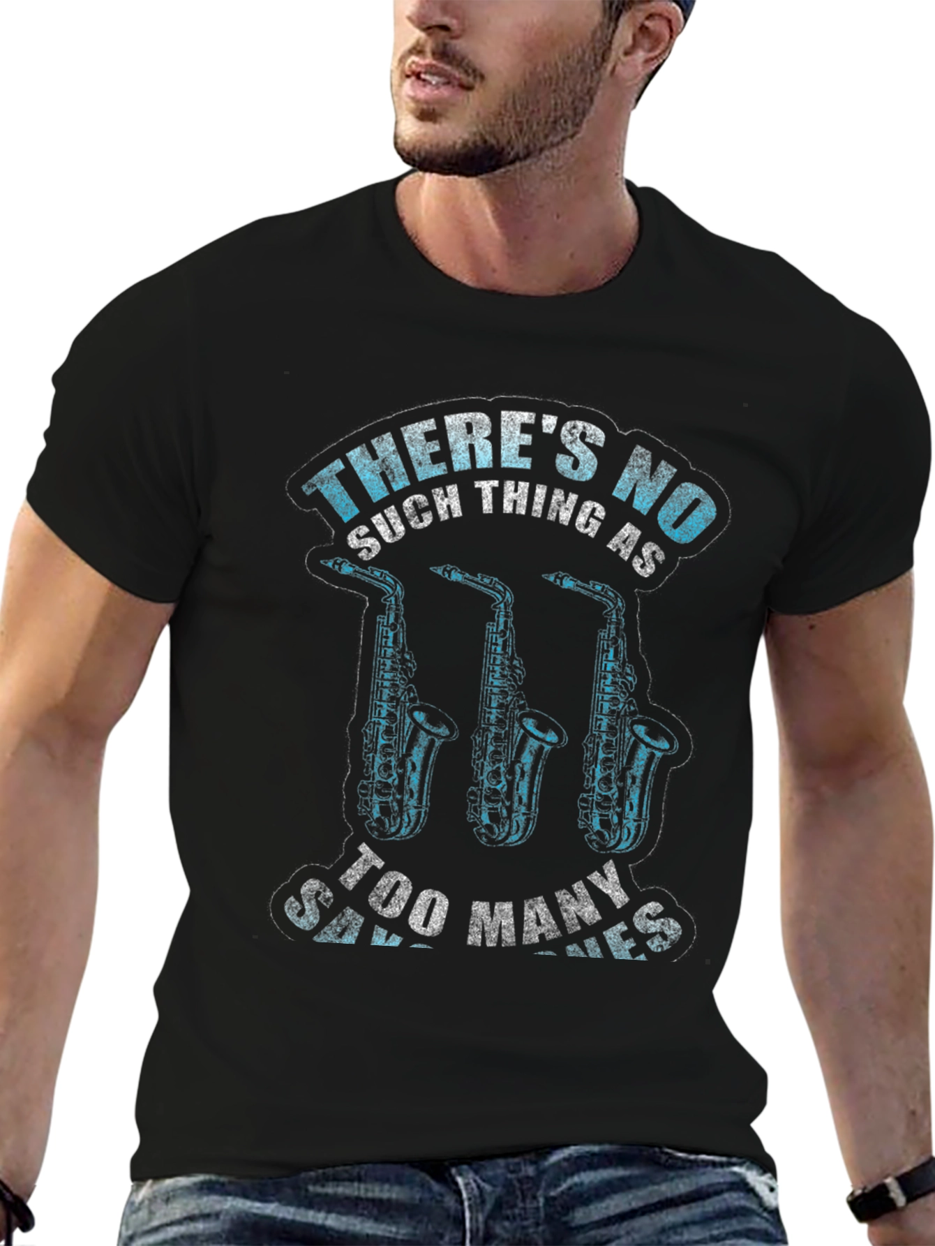 Saxophone Lover T-Shirt - Theres No Such Thing As Too Many Saxes