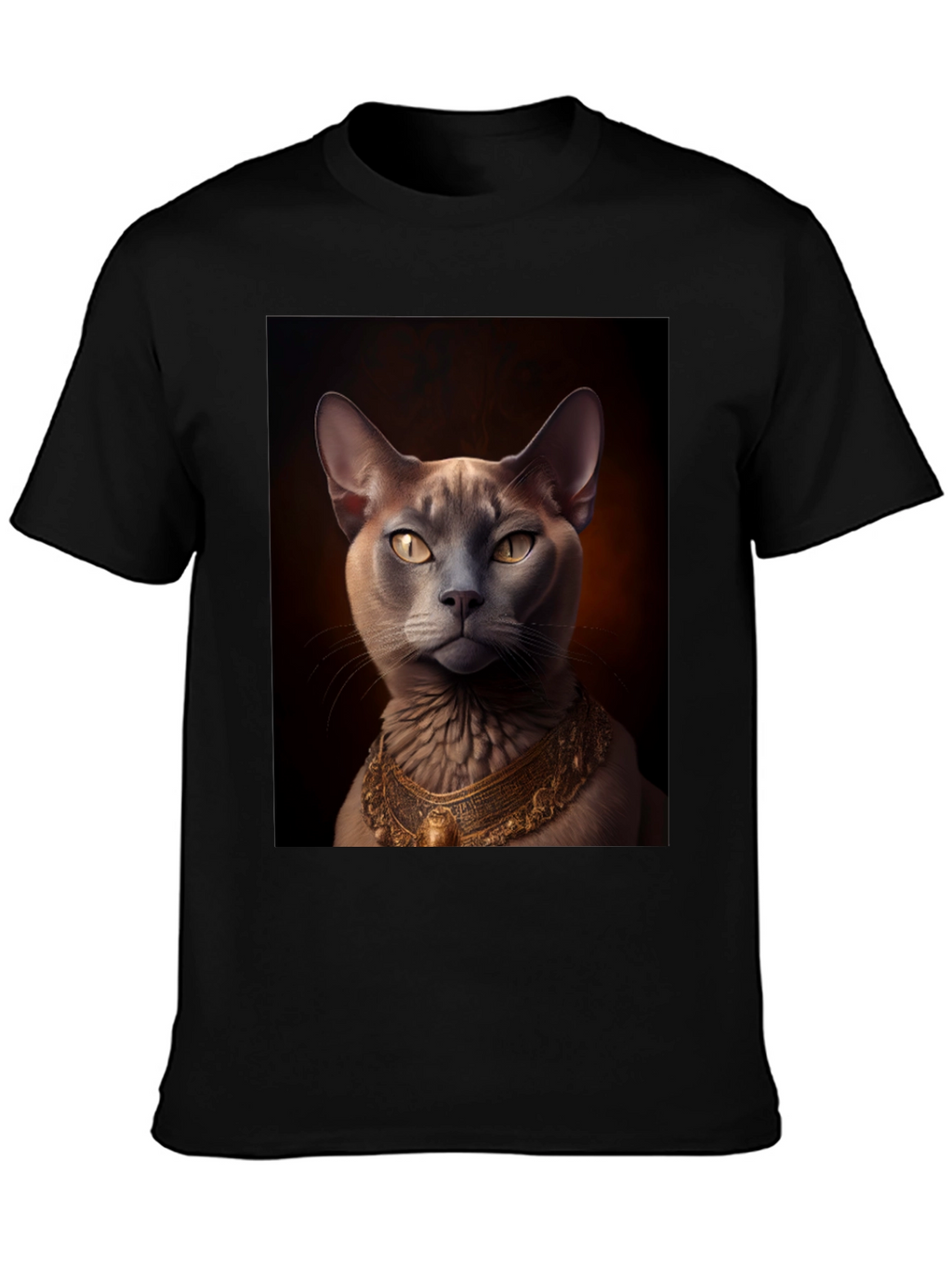 Royal Cat Graphic Tee - Black T-Shirt