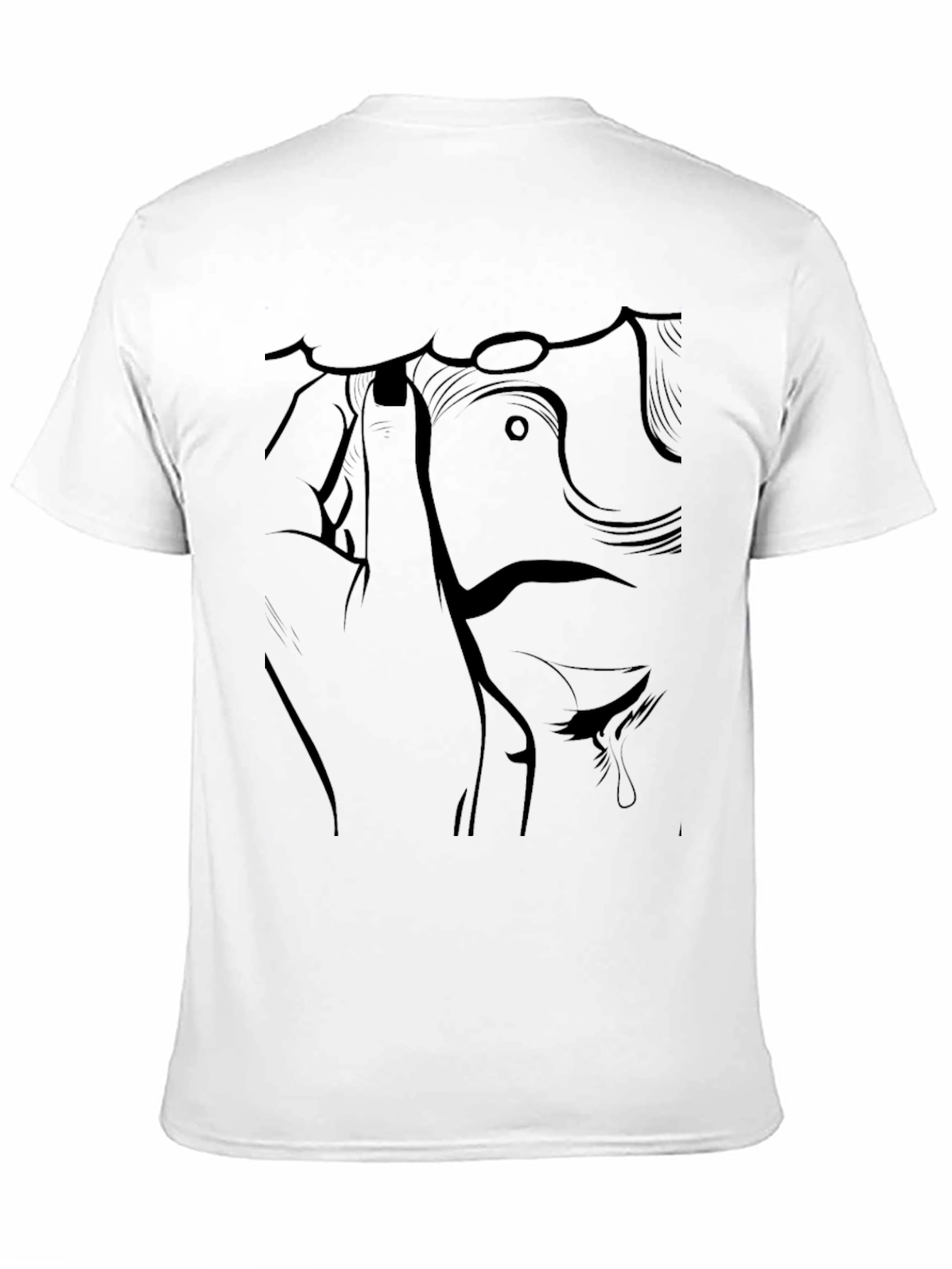 Abstract Line Art Graphic Tee - Unisex Black T-Shirt