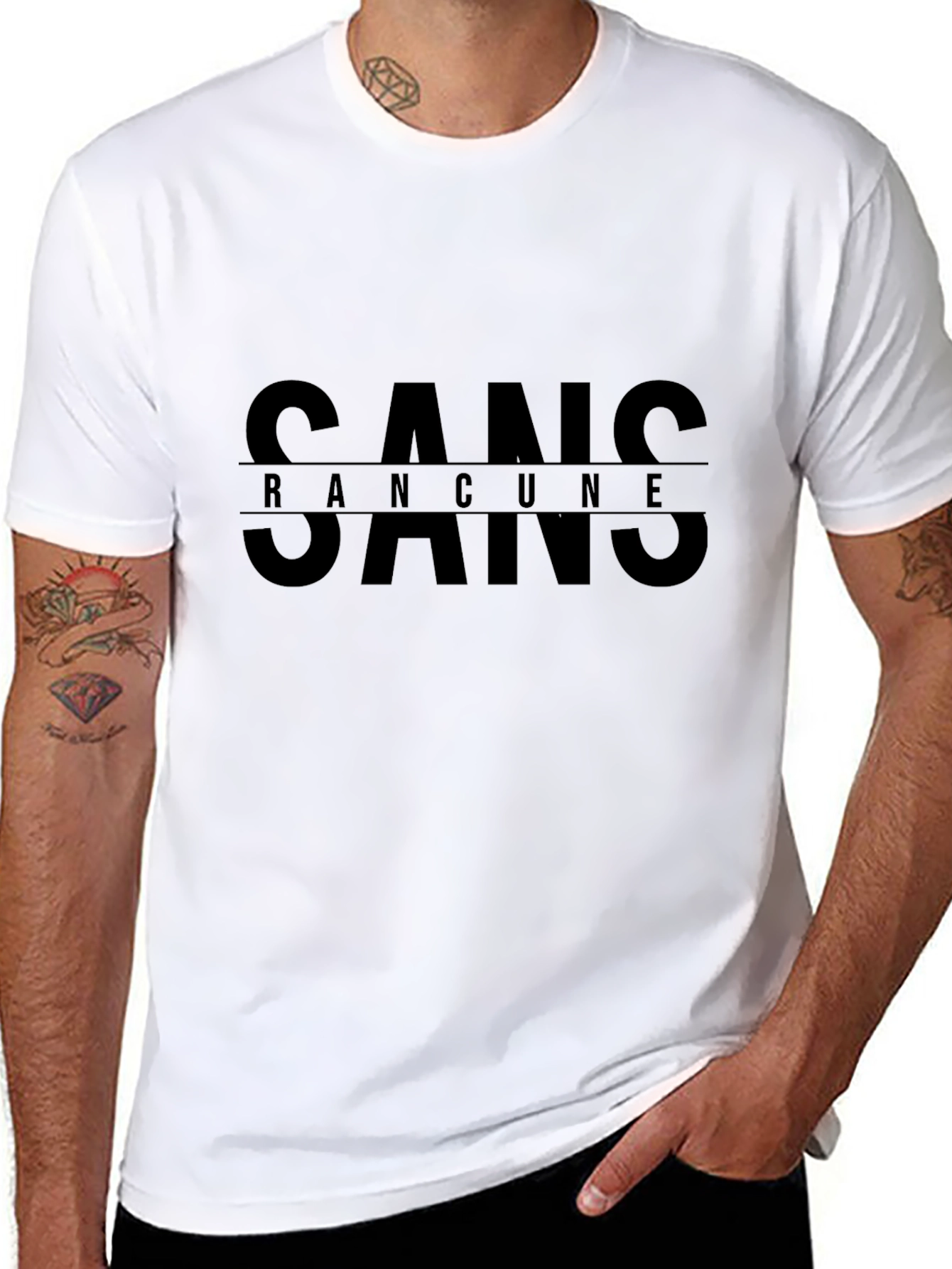 Sans Rancune Graphic T-Shirt - Classic Crew Neck Tee