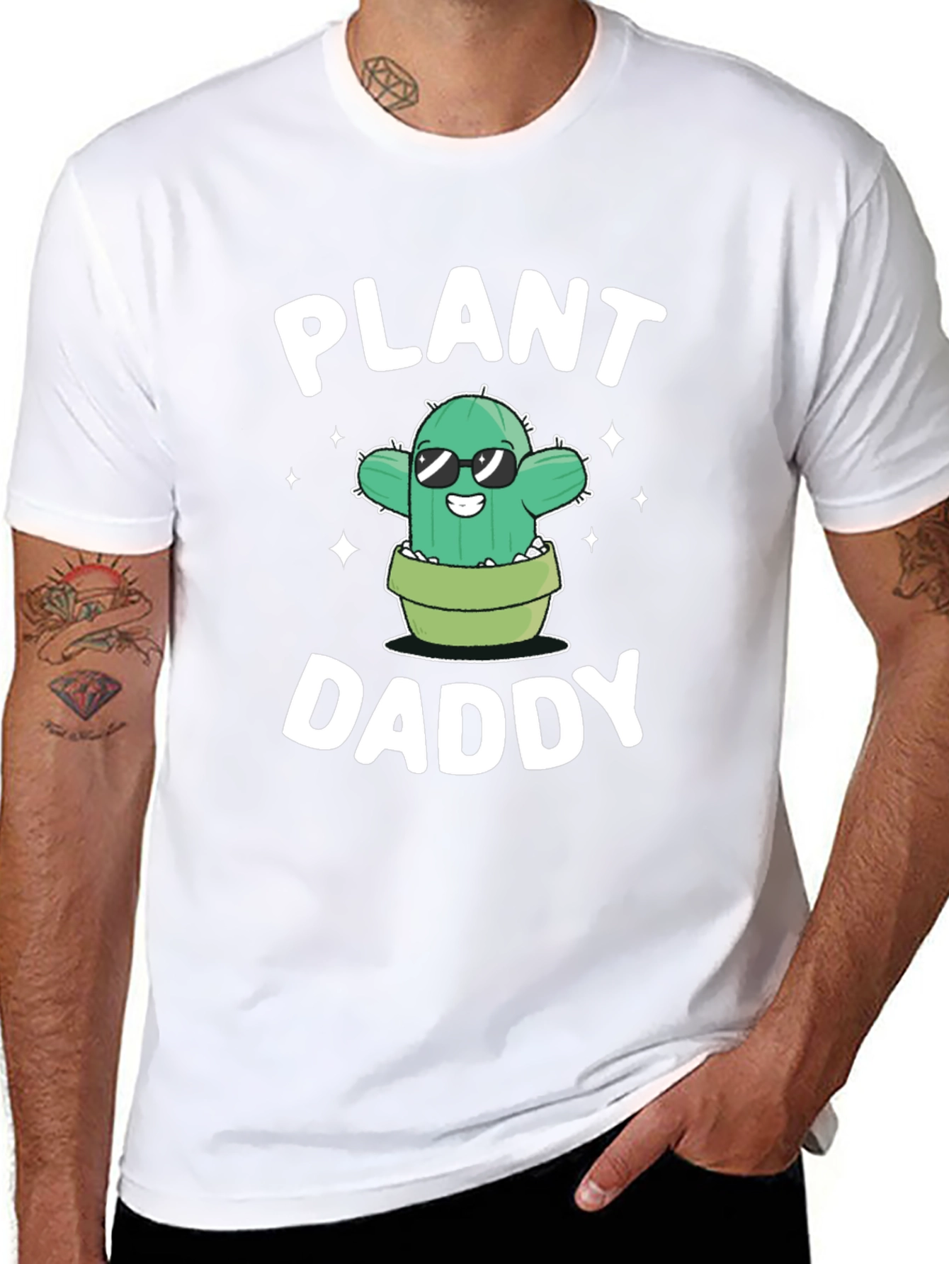 Plant Daddy Graphic Tee - Cool Cactus Lover Shirt
