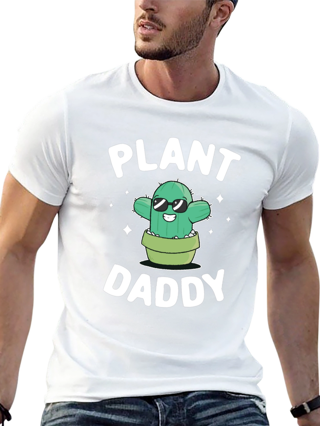 Plant Daddy Graphic Tee - Cool Cactus Lover Shirt