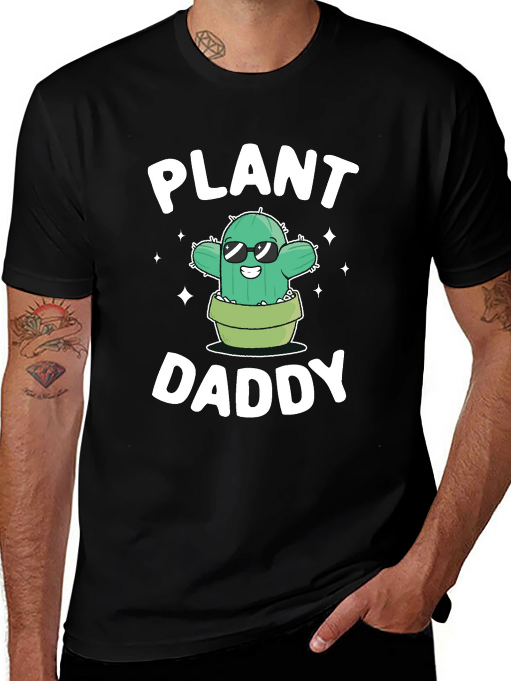 Plant Daddy Graphic Tee - Cool Cactus Lover Shirt