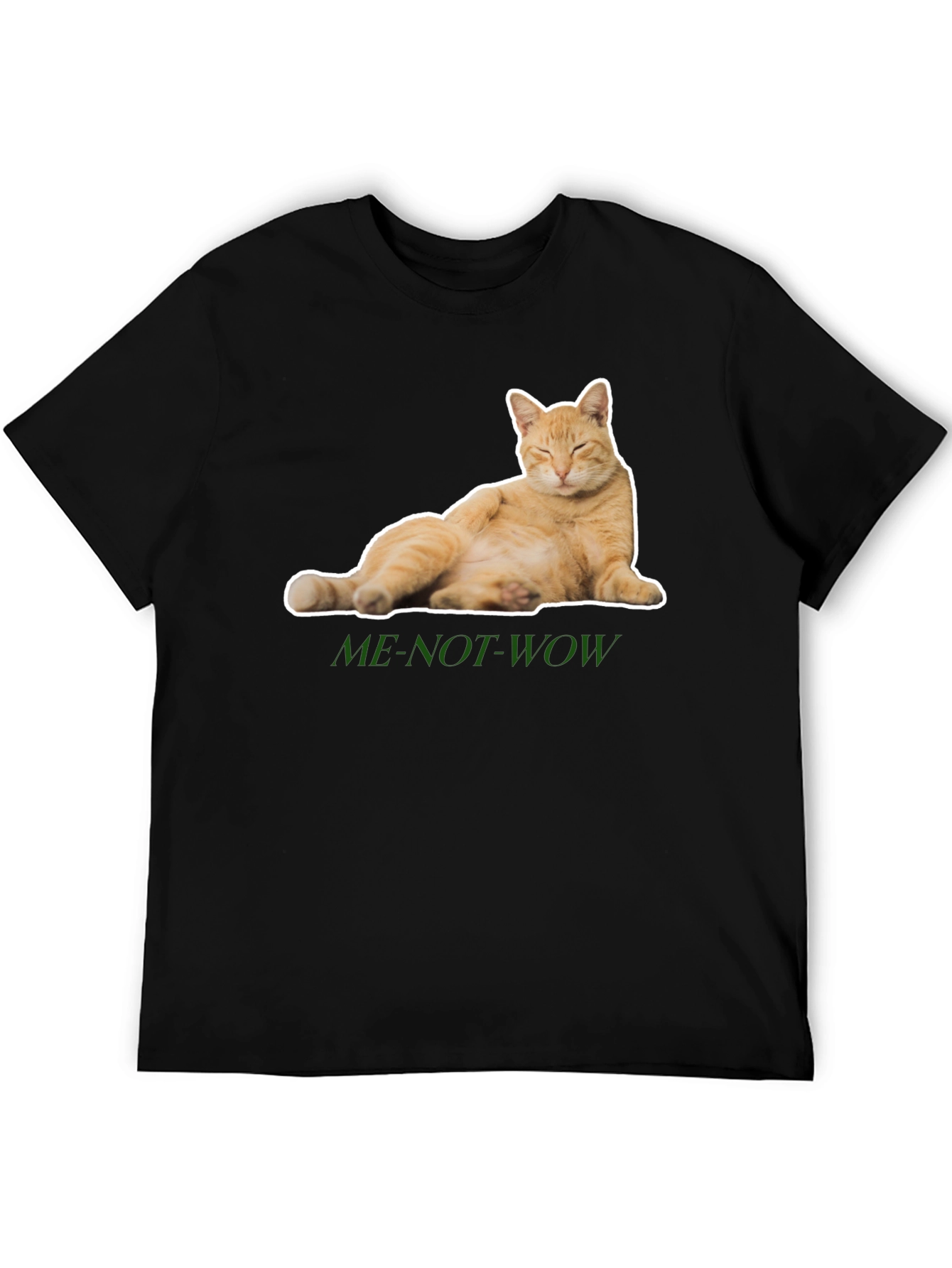 Funny Cat Graphic Tee - ME-NOT-WOW - Relaxed Fit
