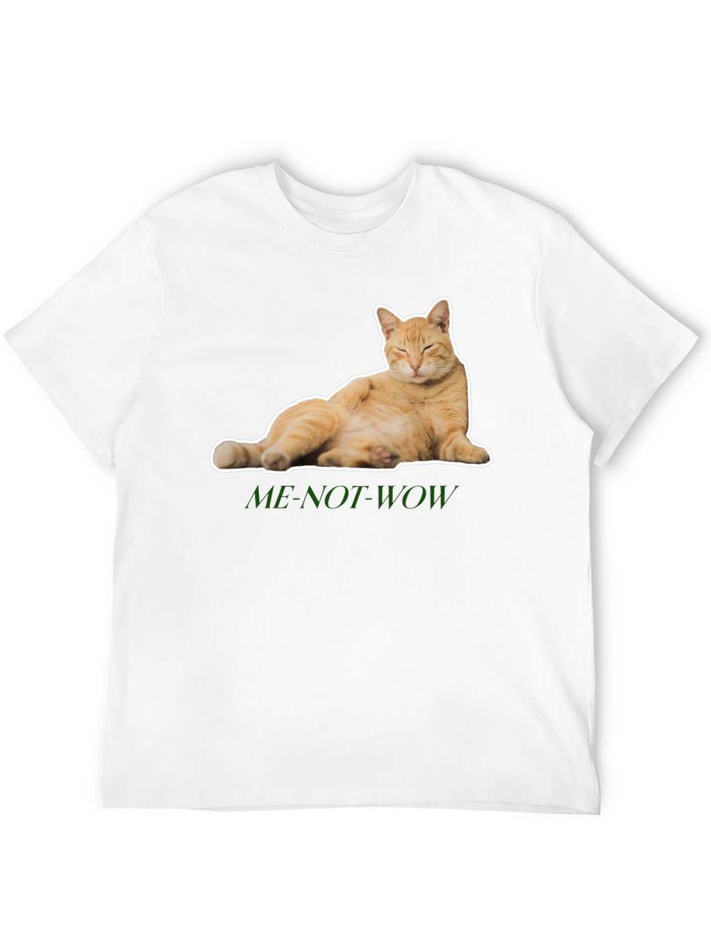 Funny Cat Graphic Tee - ME-NOT-WOW - Relaxed Fit
