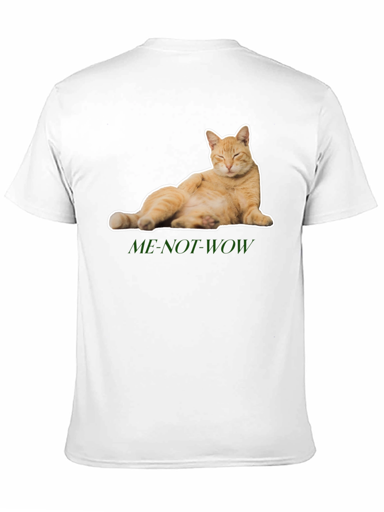 Funny Cat Graphic Tee - ME-NOT-WOW - Relaxed Fit