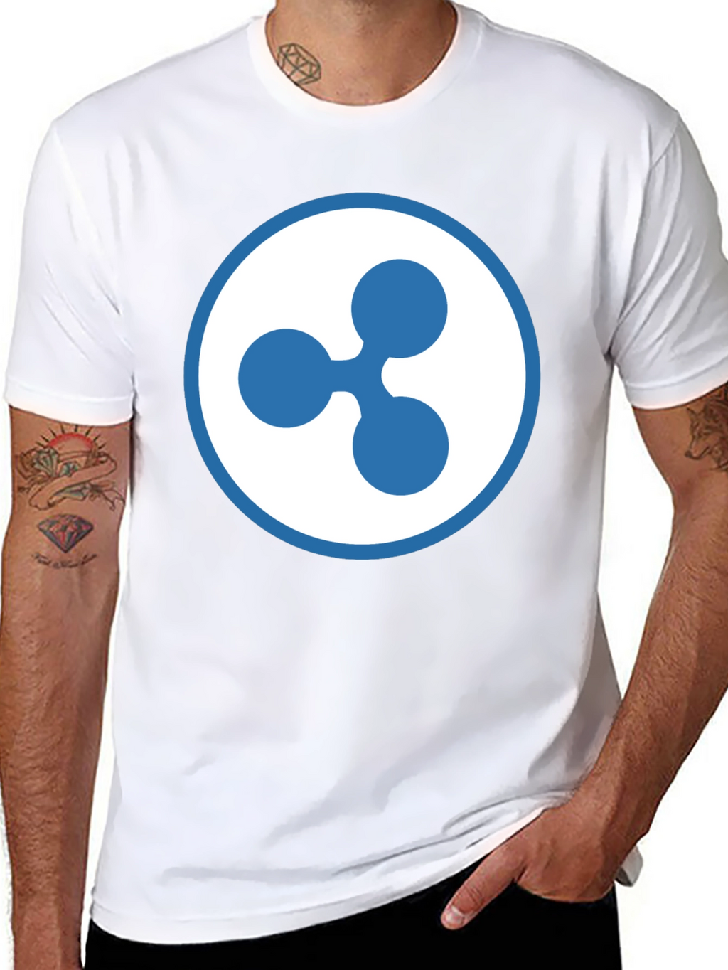 Ripple XRP Crypto Logo T-Shirt - Black