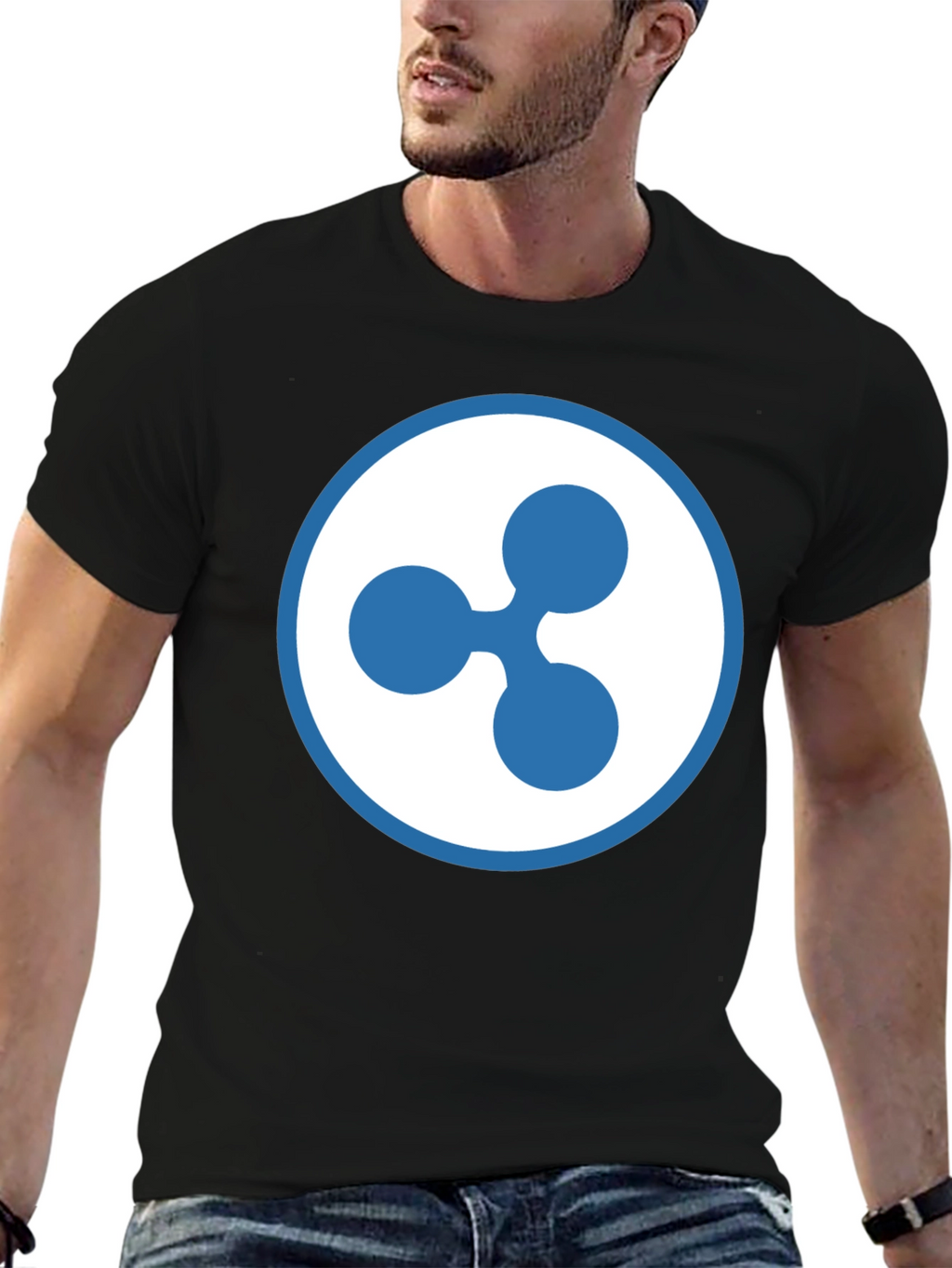 Ripple XRP Crypto Logo T-Shirt - Black