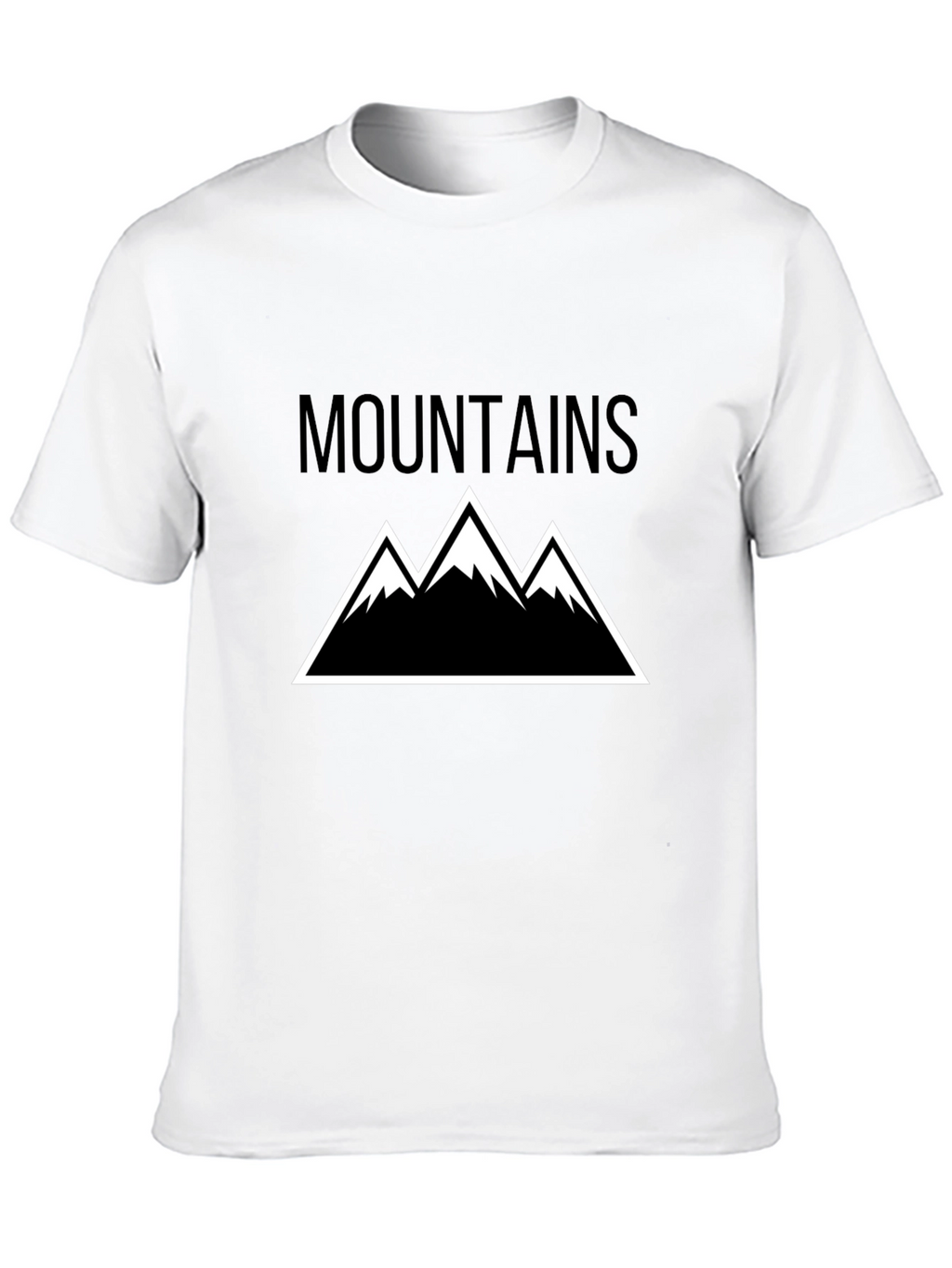 Mountains Graphic Tee - Black Short Sleeve T-Shirt