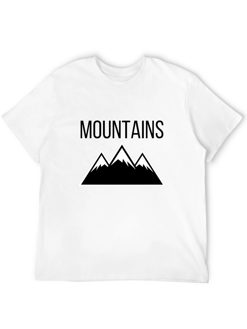 Mountains Graphic Tee - Black Short Sleeve T-Shirt