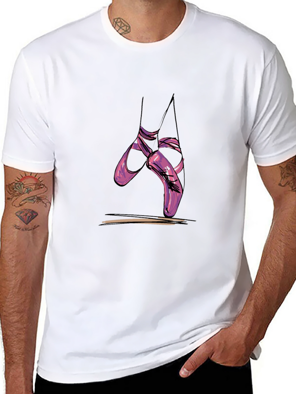 Ballet Shoes Graphic Tee - Casual Comfort