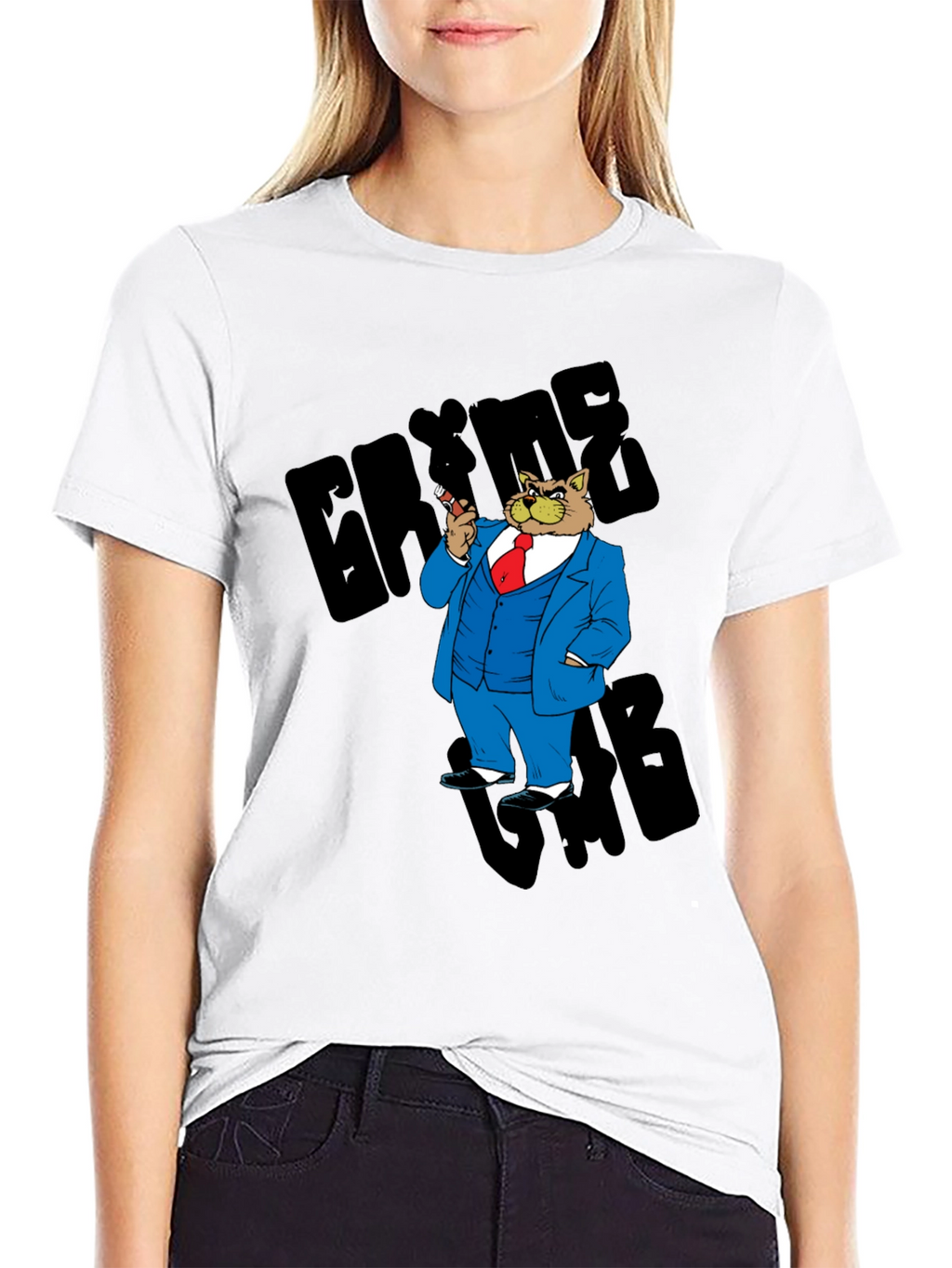 Gangster Cat T-Shirt - Cool Cartoon Graphic Tee