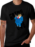 Gangster Cat T-Shirt - Cool Cartoon Graphic Tee