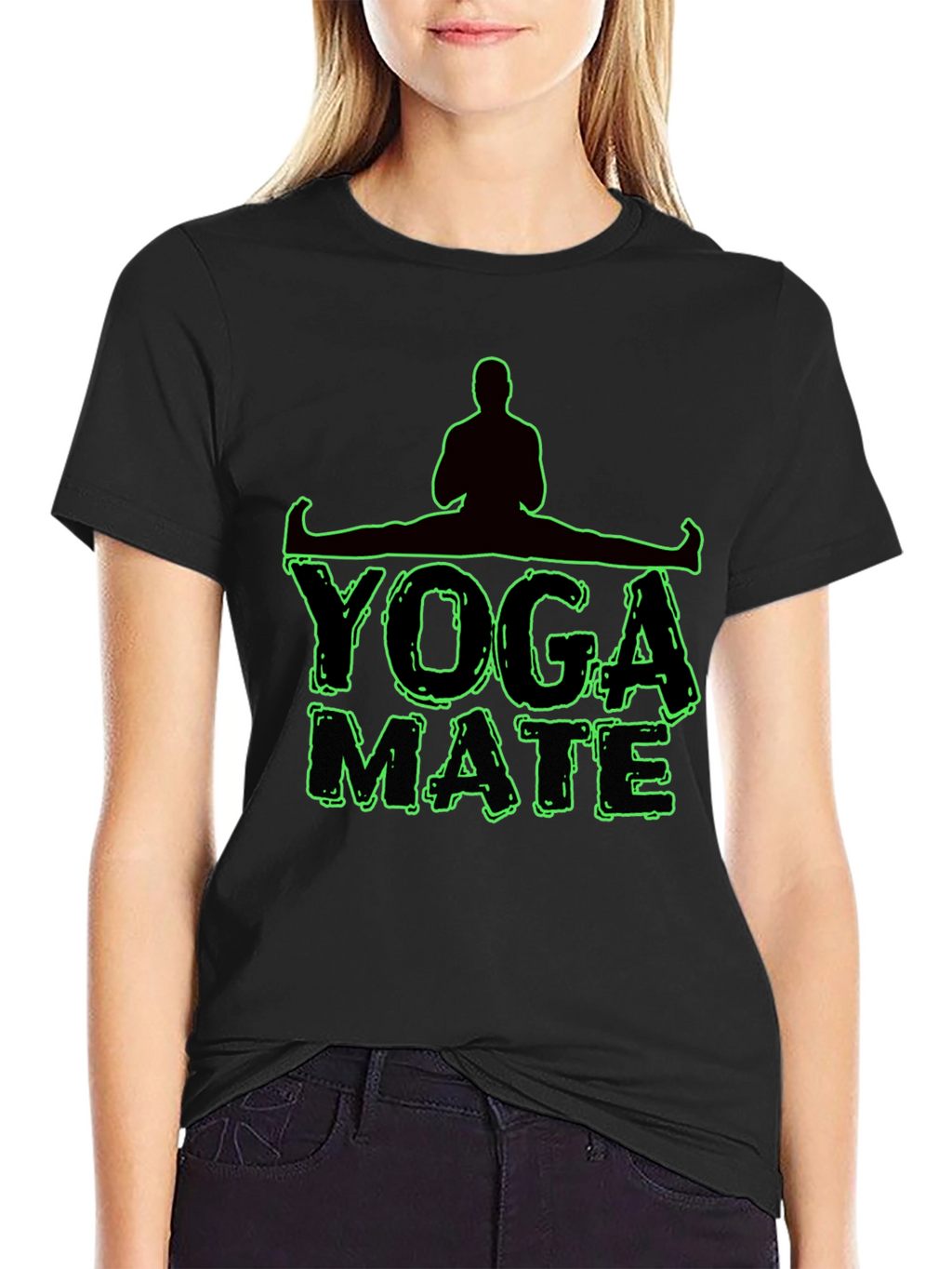 Yoga Mate Graphic T-Shirt - Mens Black Tee