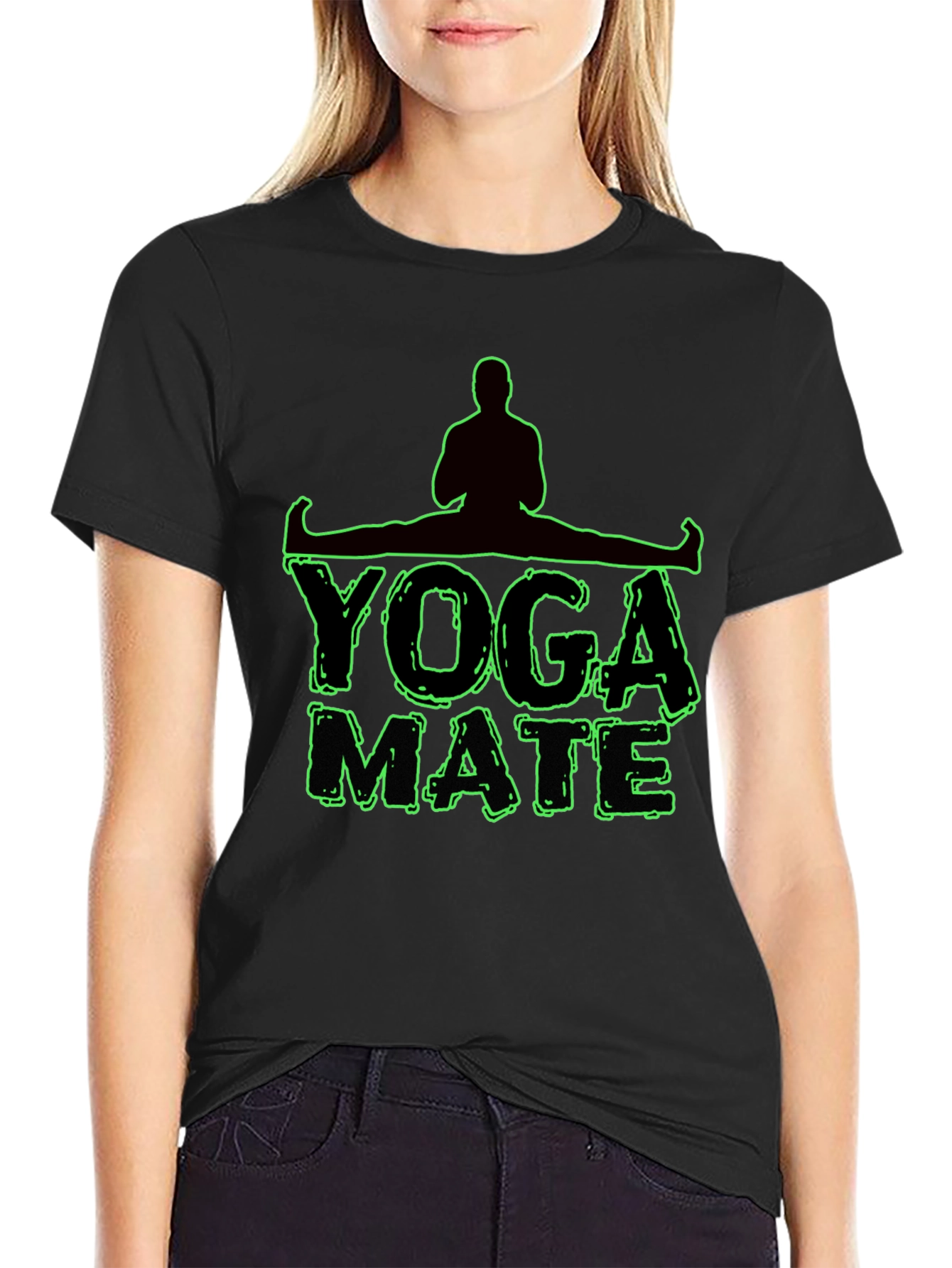Yoga Mate Graphic T-Shirt - Mens Black Tee