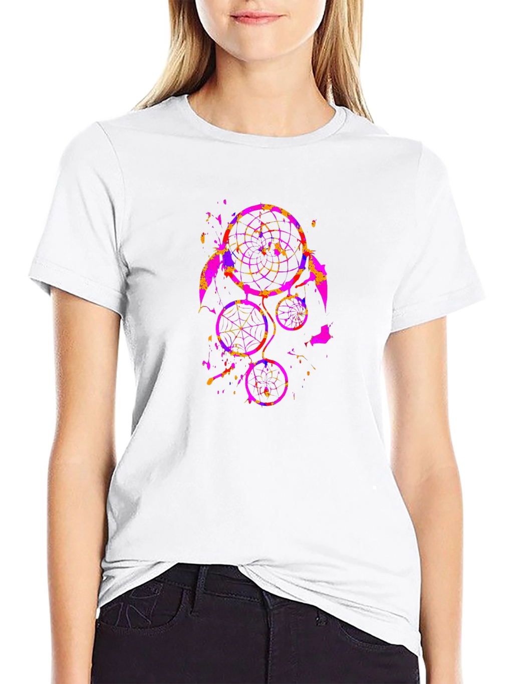 Dreamcatcher Graphic Print Black Tee