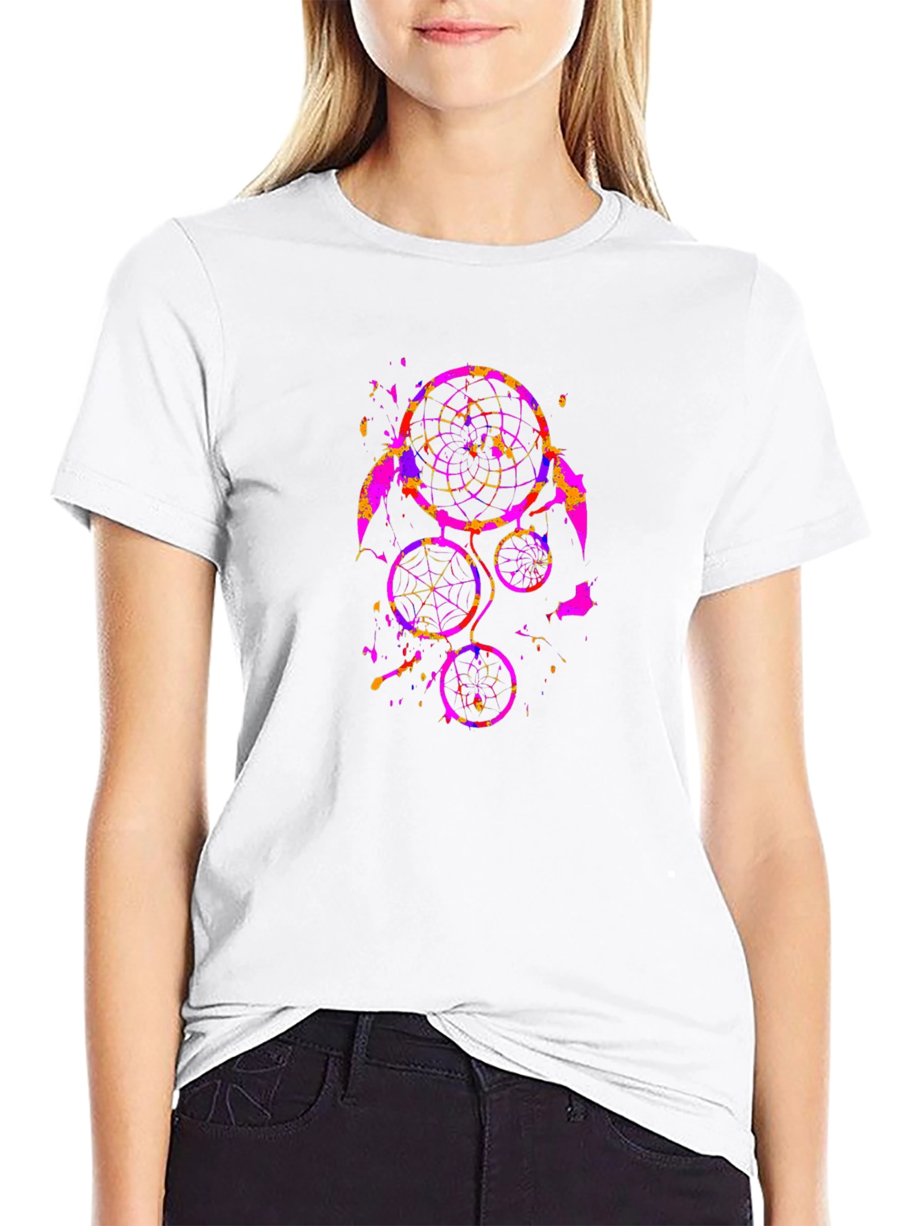 Dreamcatcher Graphic Print Black Tee