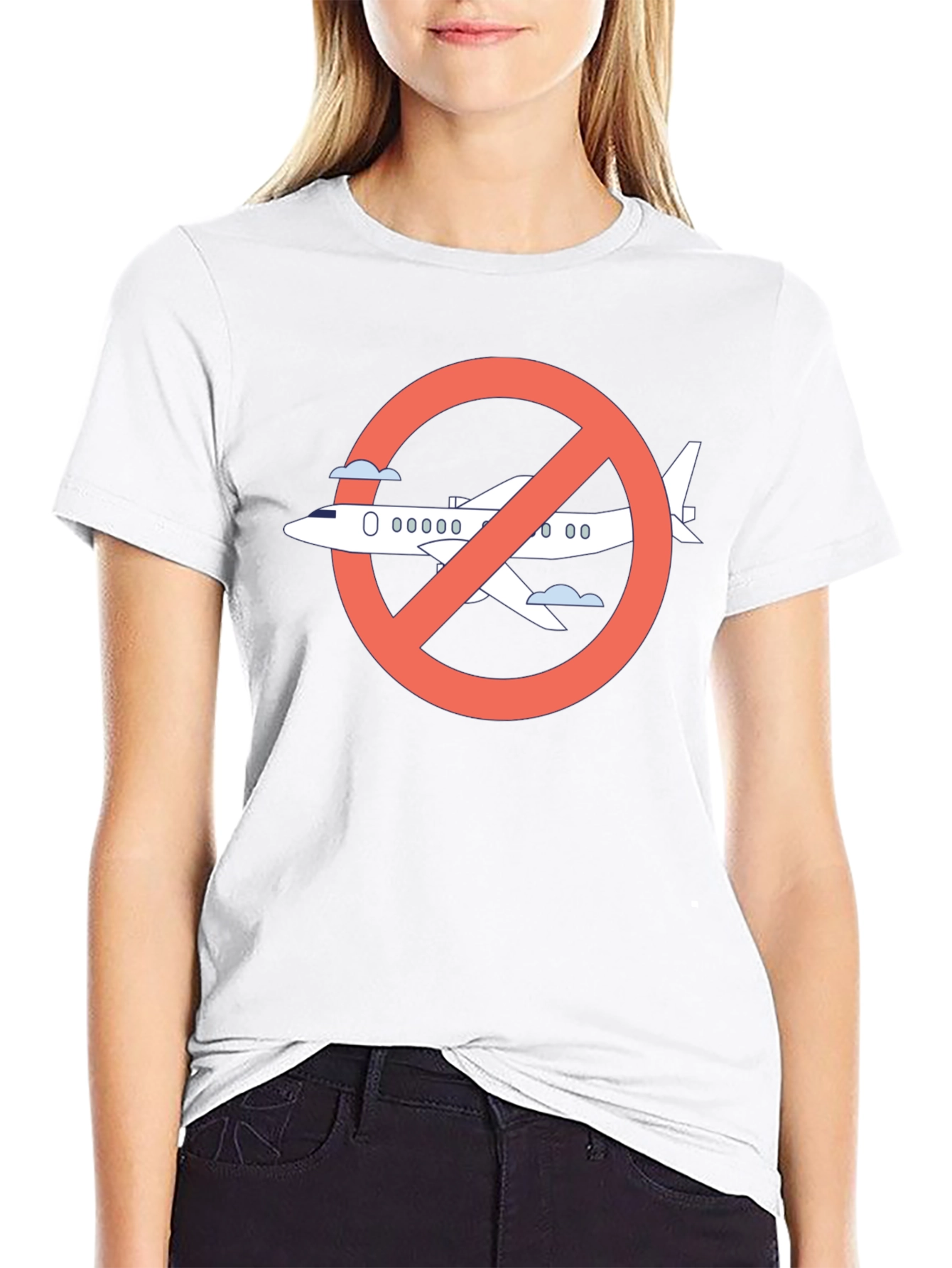 No Fly Zone Graphic Tee - Black Cotton T-Shirt