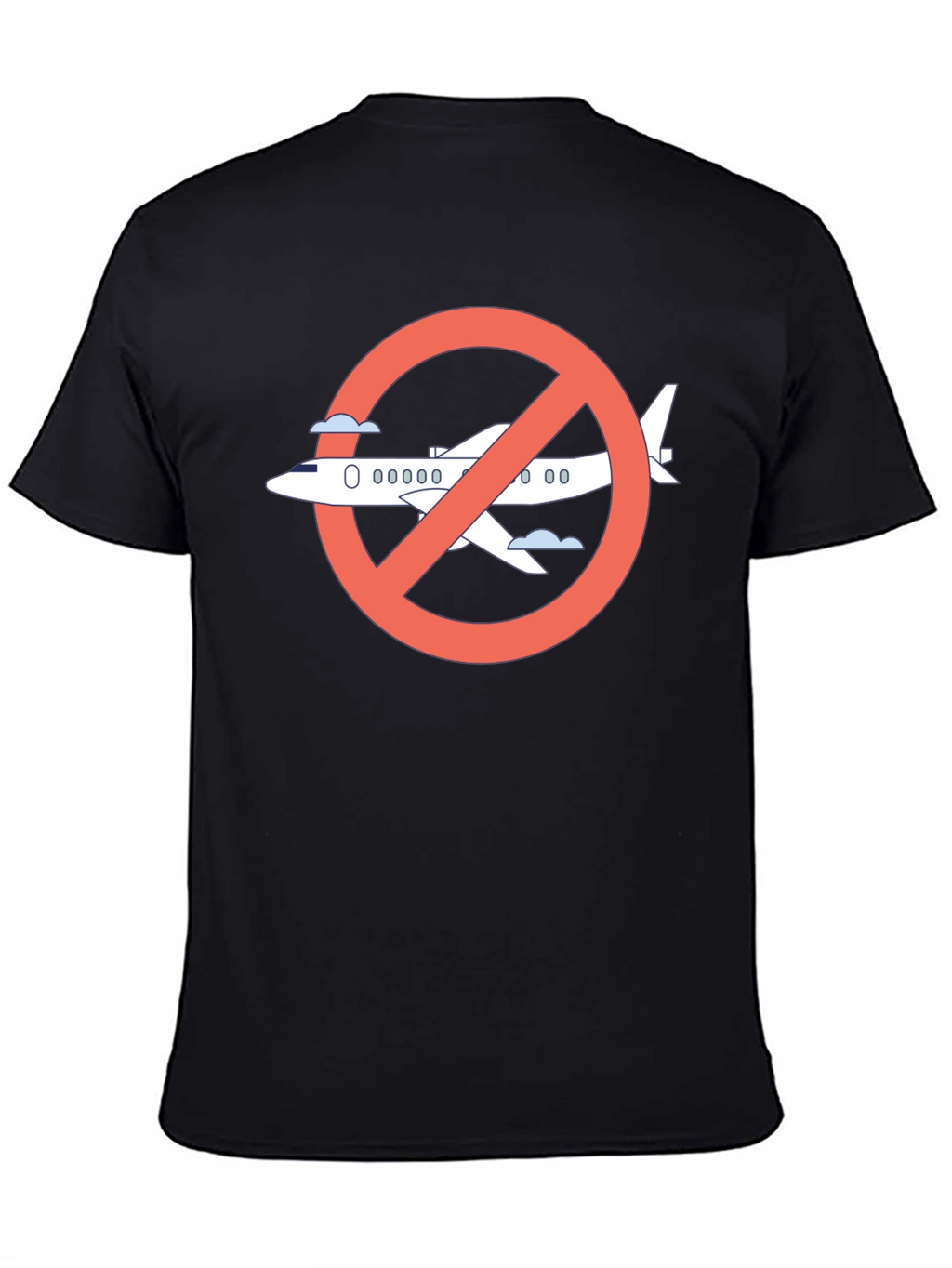 No Fly Zone Graphic Tee - Black Cotton T-Shirt