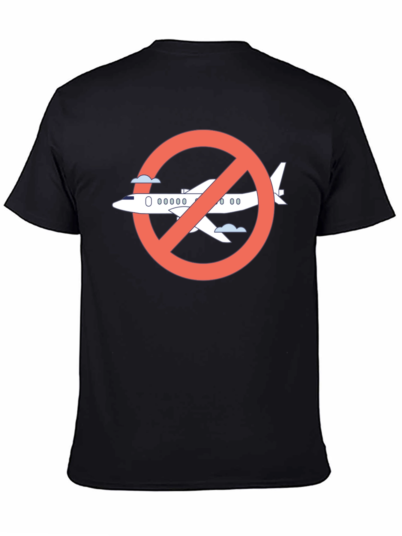 No Fly Zone Graphic Tee - Black Cotton T-Shirt