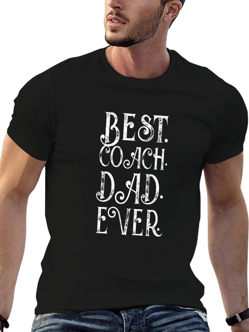 Best Coach Dad Ever T-Shirt - Fathers Day Gift