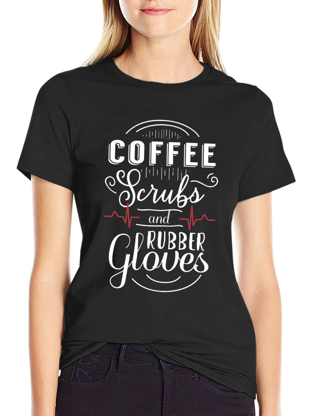 Coffee Scrubs Rubber Gloves Graphic T-Shirt