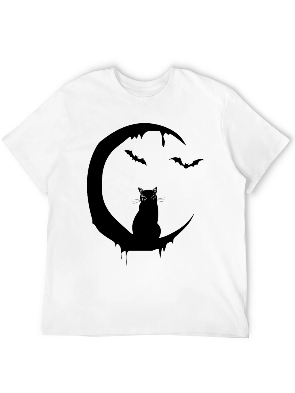 Halloween Cat & Moon Graphic Tee