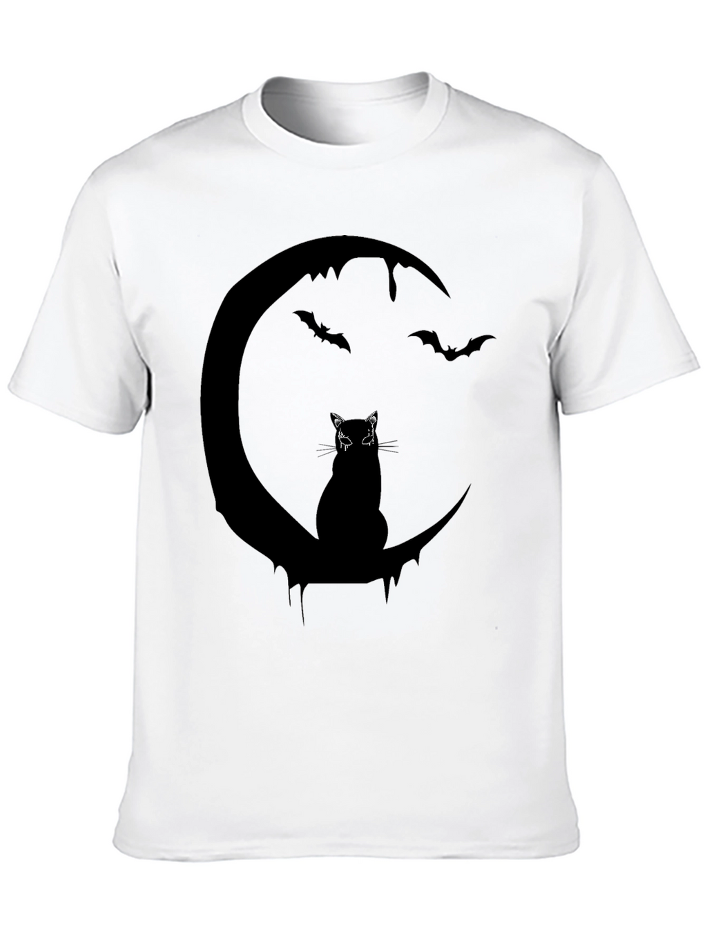 Halloween Cat & Moon Graphic Tee