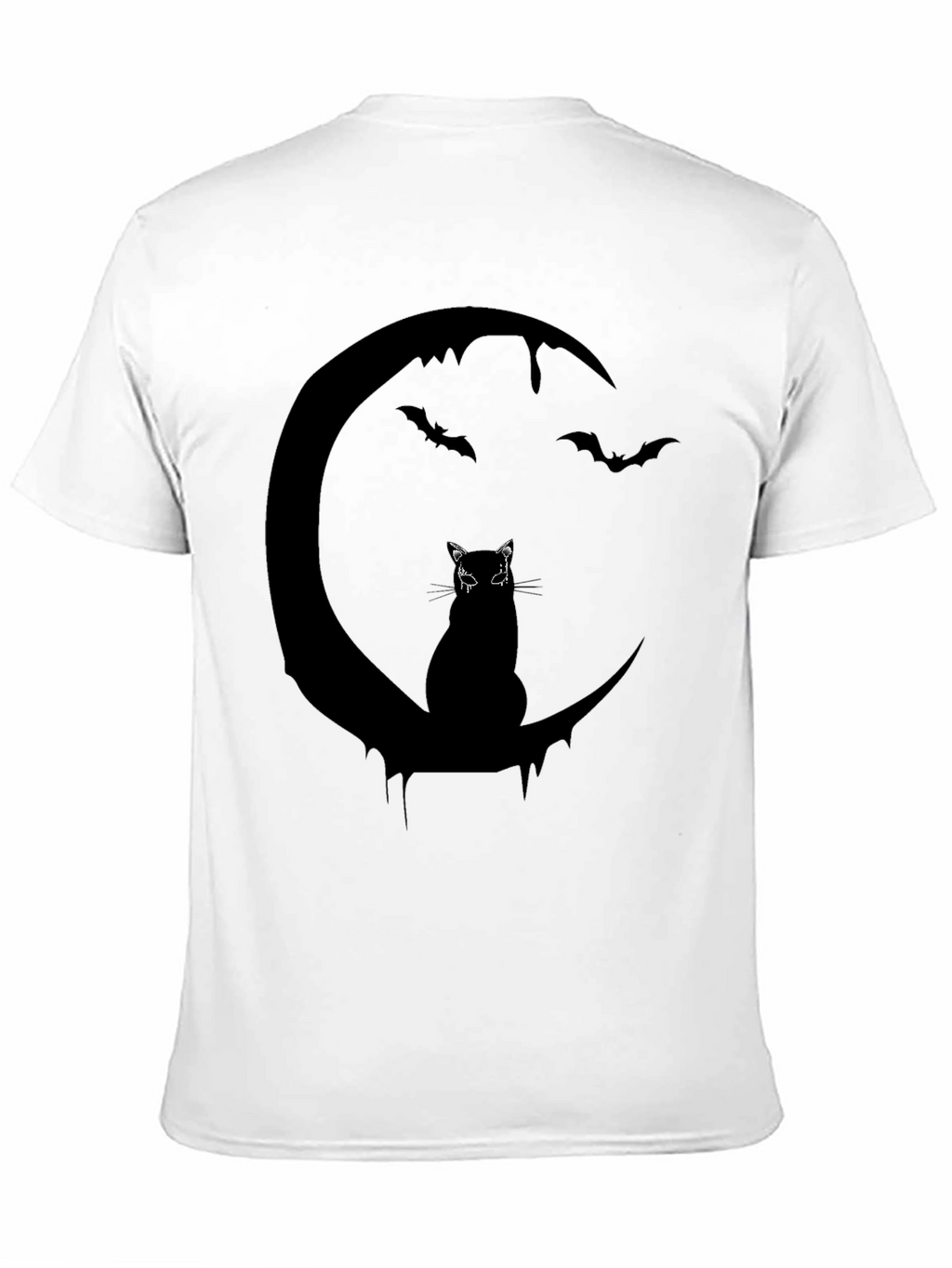 Halloween Cat & Moon Graphic Tee