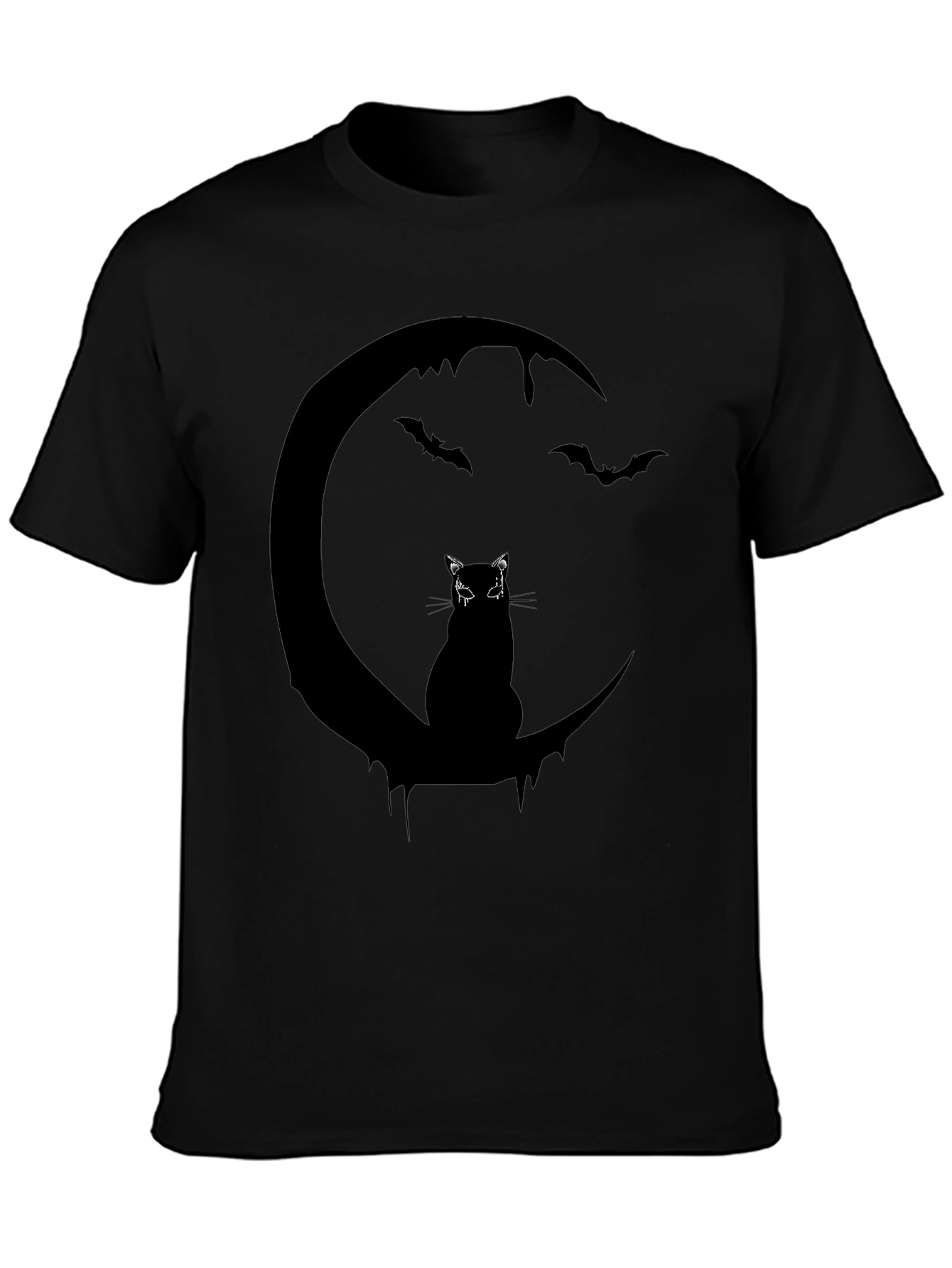 Halloween Cat & Moon Graphic Tee