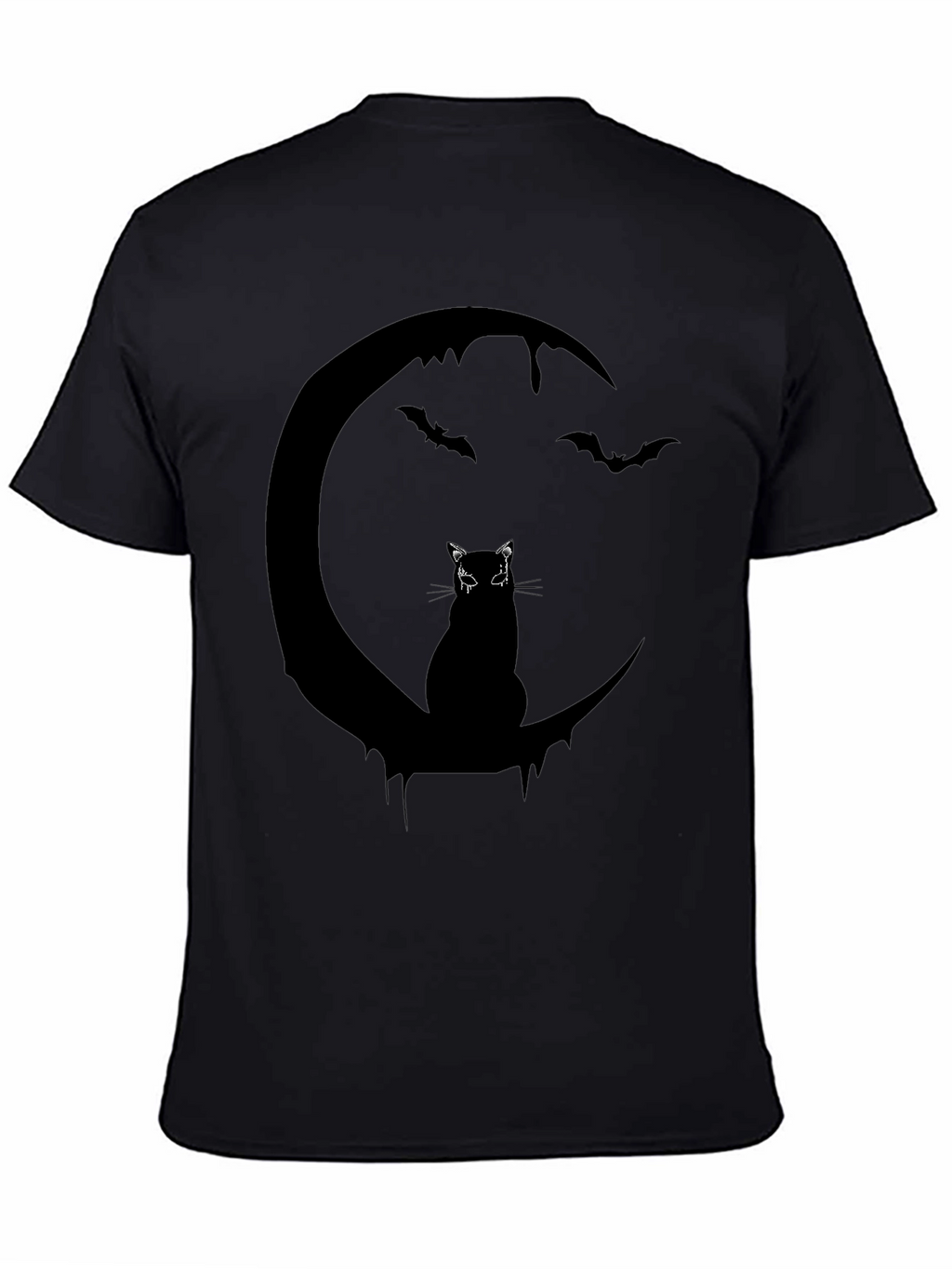 Halloween Cat & Moon Graphic Tee