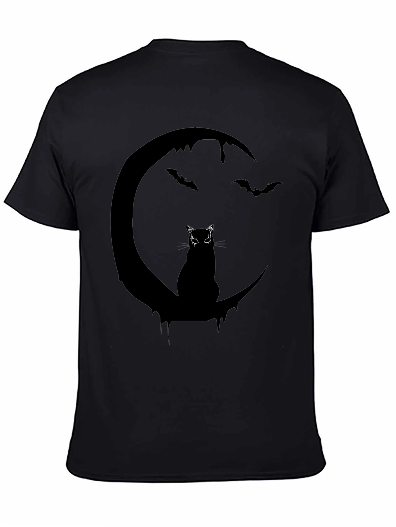 Halloween Cat & Moon Graphic Tee