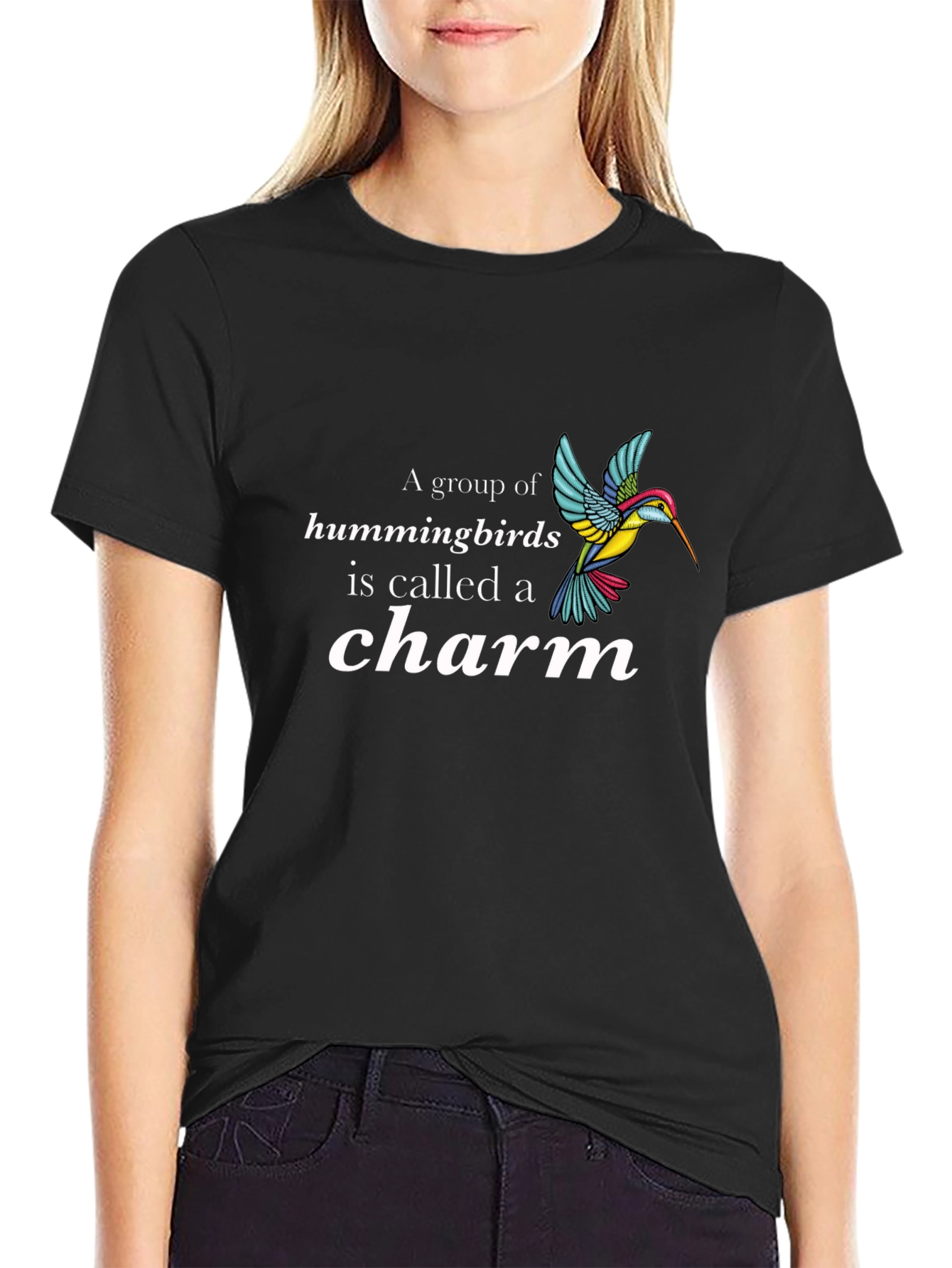 Hummingbird Charm Graphic T-Shirt