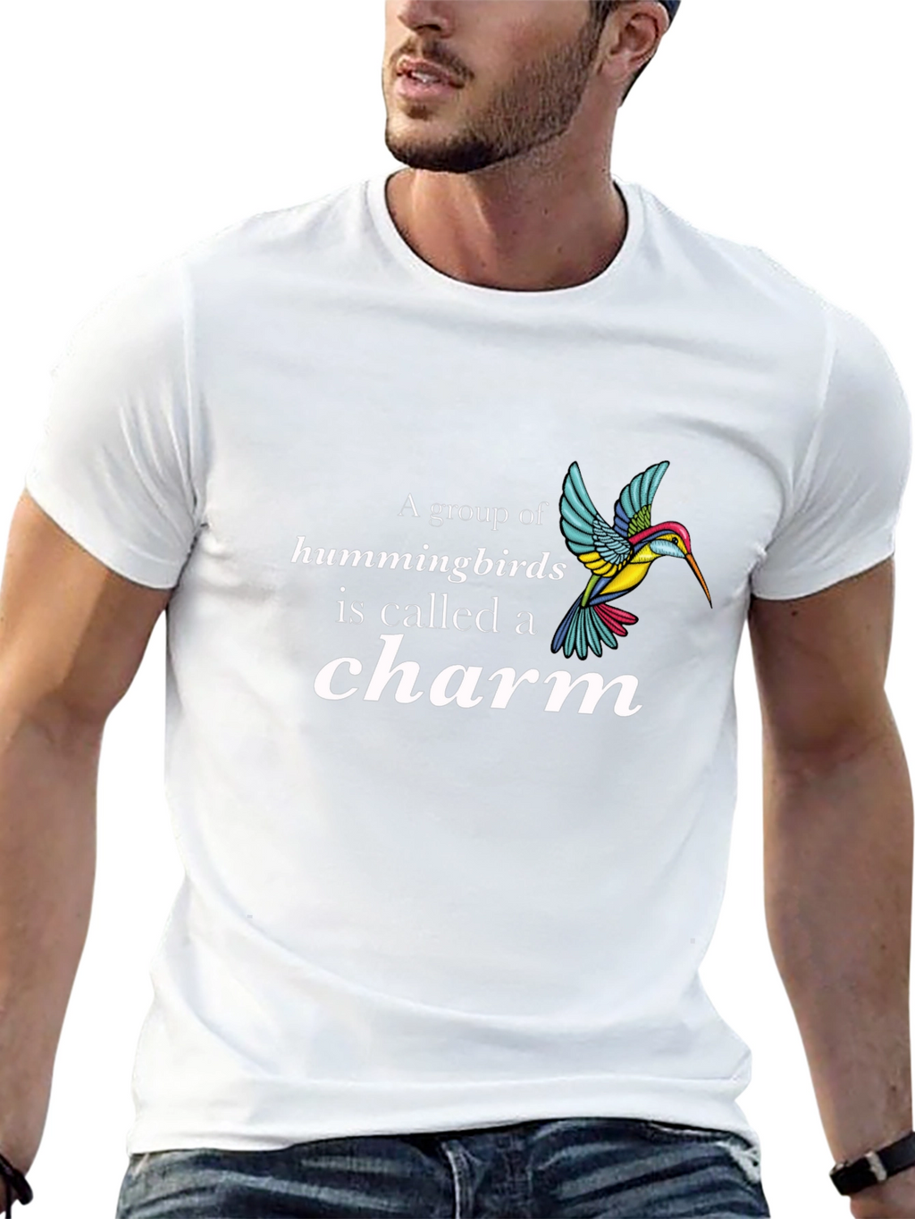 Hummingbird Charm Graphic T-Shirt