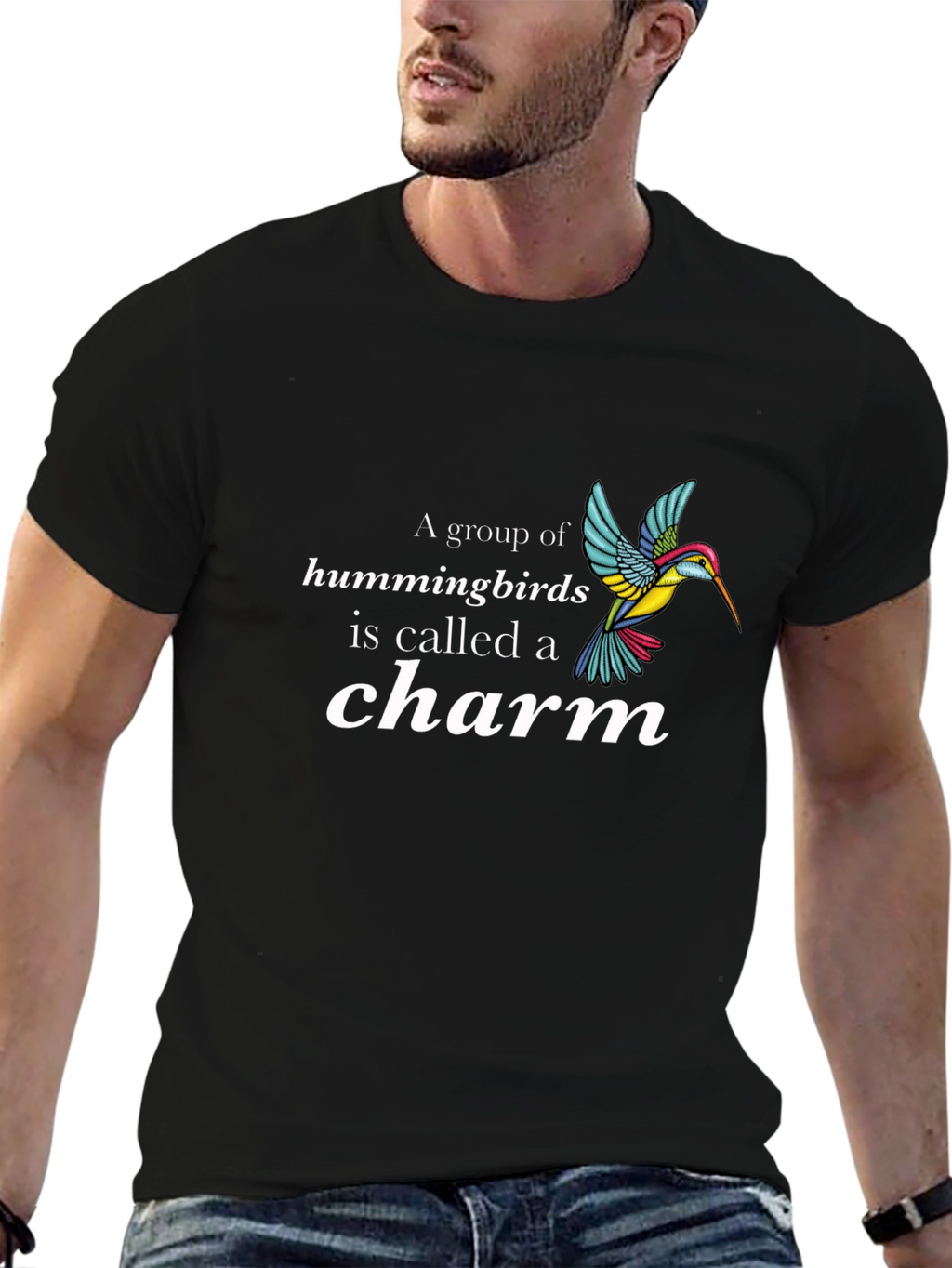 Hummingbird Charm Graphic T-Shirt