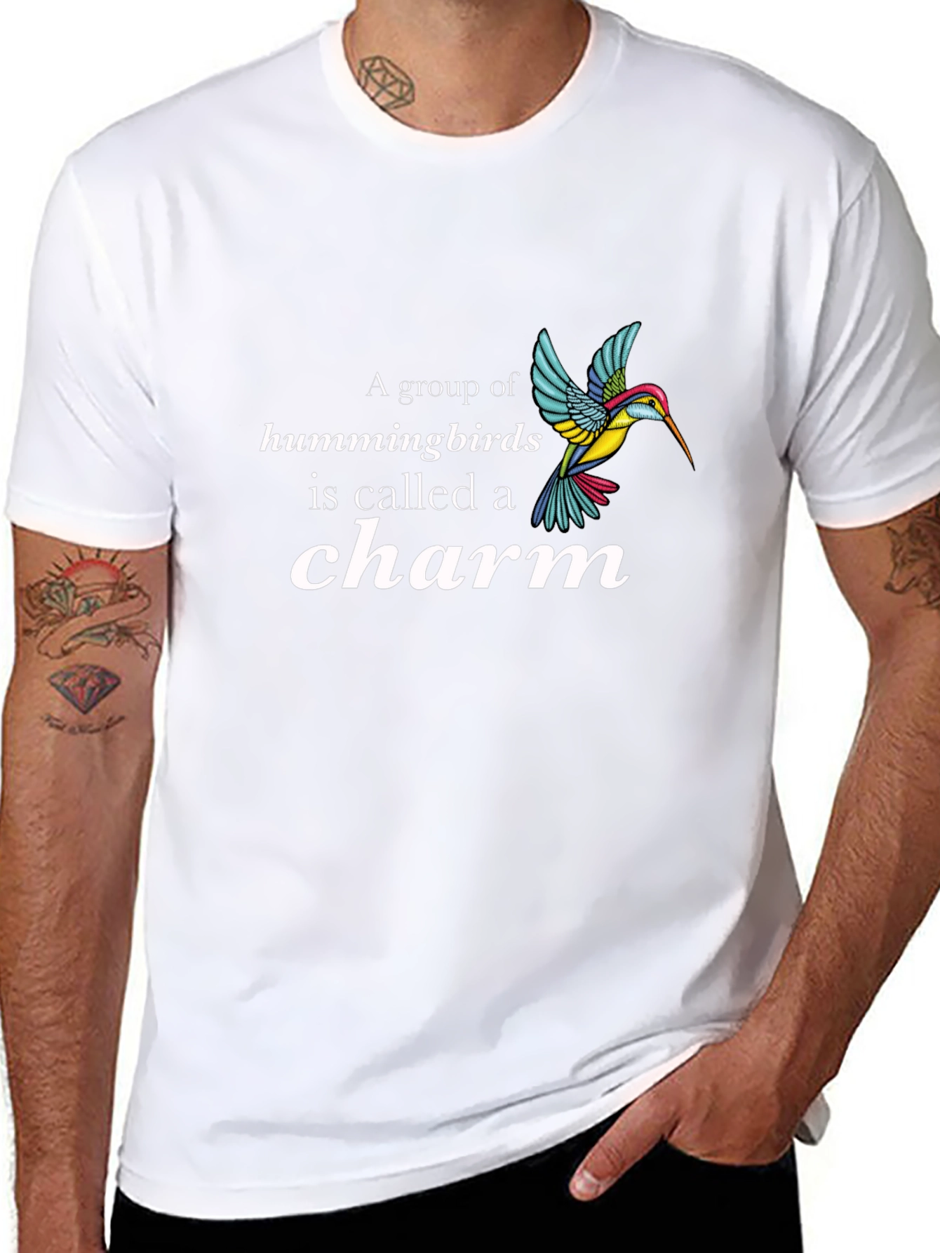 Hummingbird Charm Graphic T-Shirt
