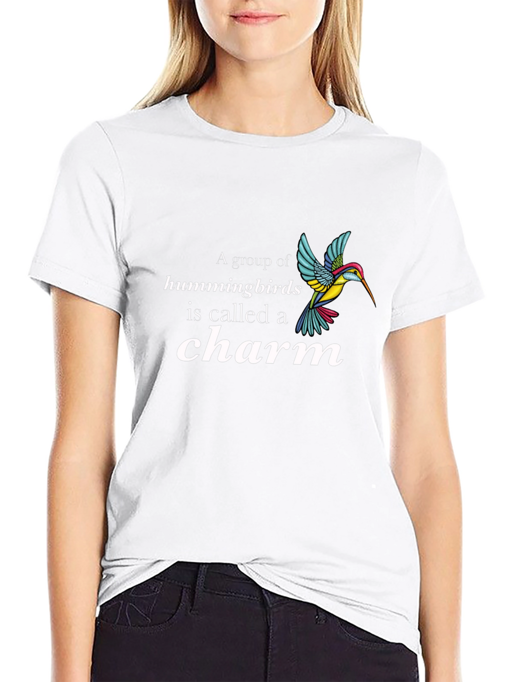Hummingbird Charm Graphic T-Shirt