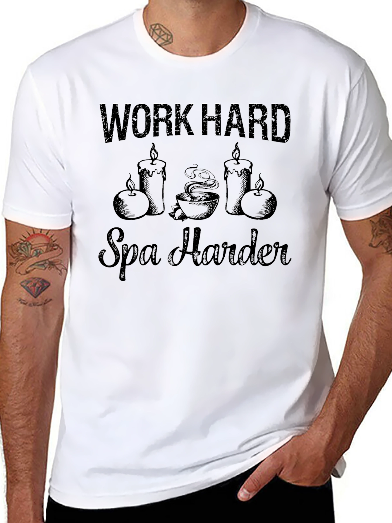 Work Hard Spa Harder Graphic T-Shirt