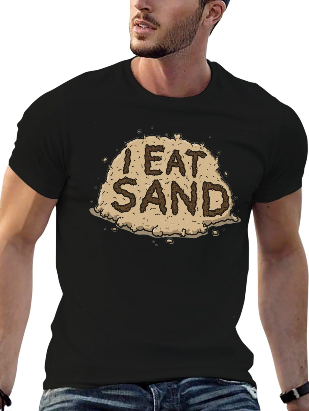 I Eat Sand Graphic Tee - Funny Novelty T-Shirt